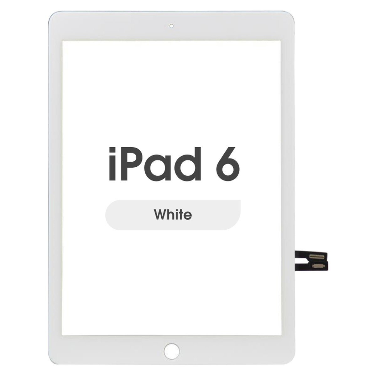 Cristal táctil con digitalizador Premium para iPad 6, White