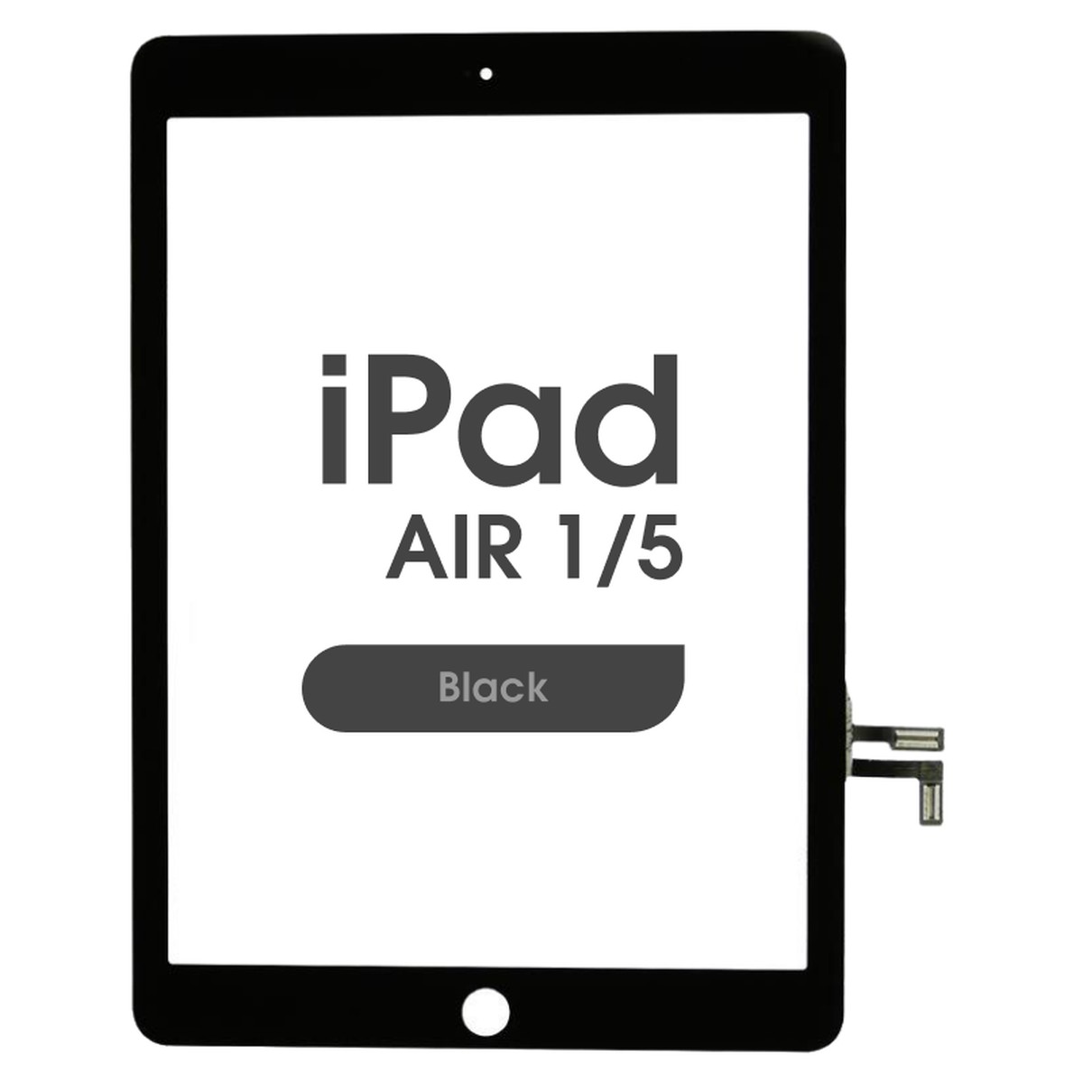 Cristal táctil con digitalizador Premium para iPad Air 1 / iPad 5, Black