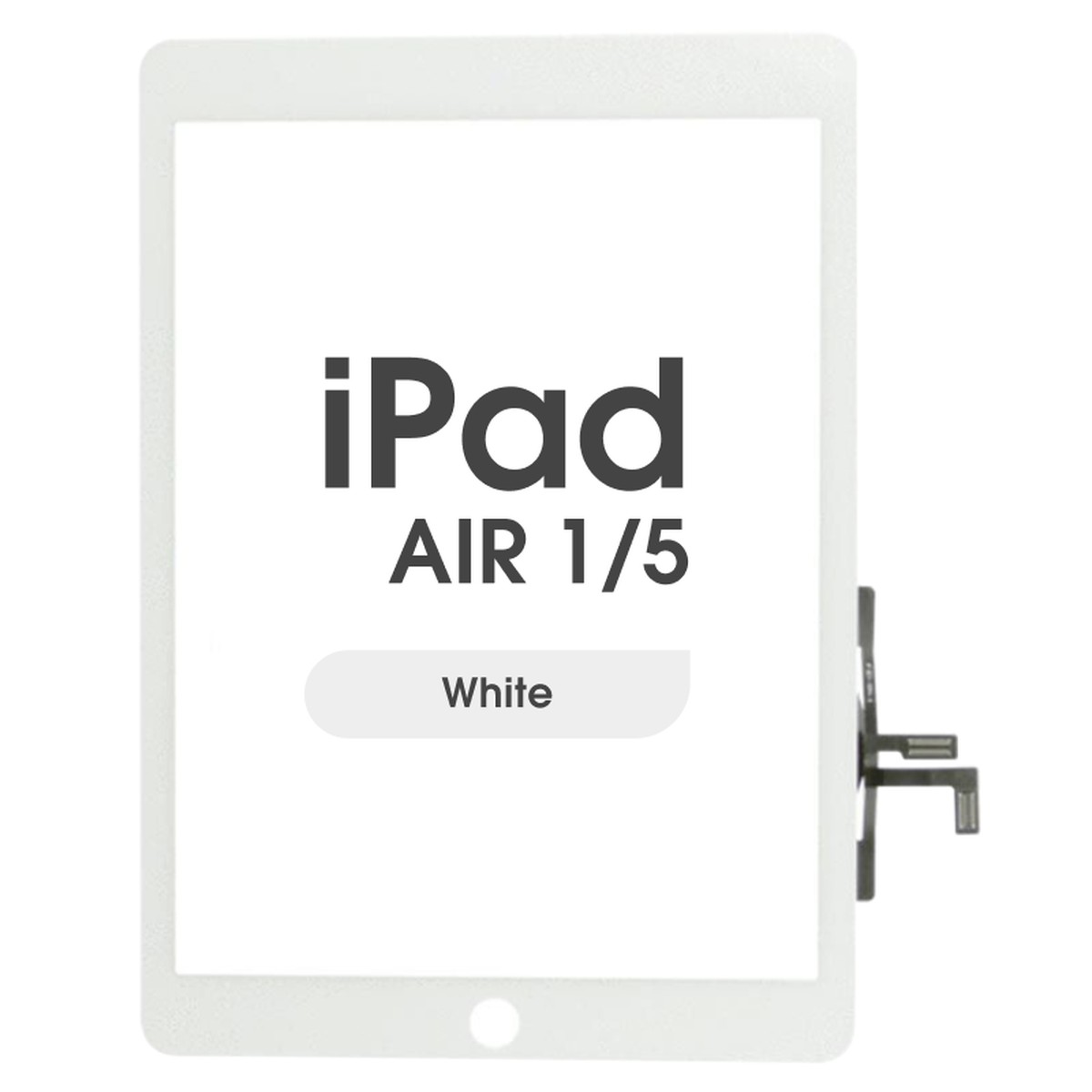 Cristal táctil con digitalizador Premium para iPad Air 1 / iPad 5, White