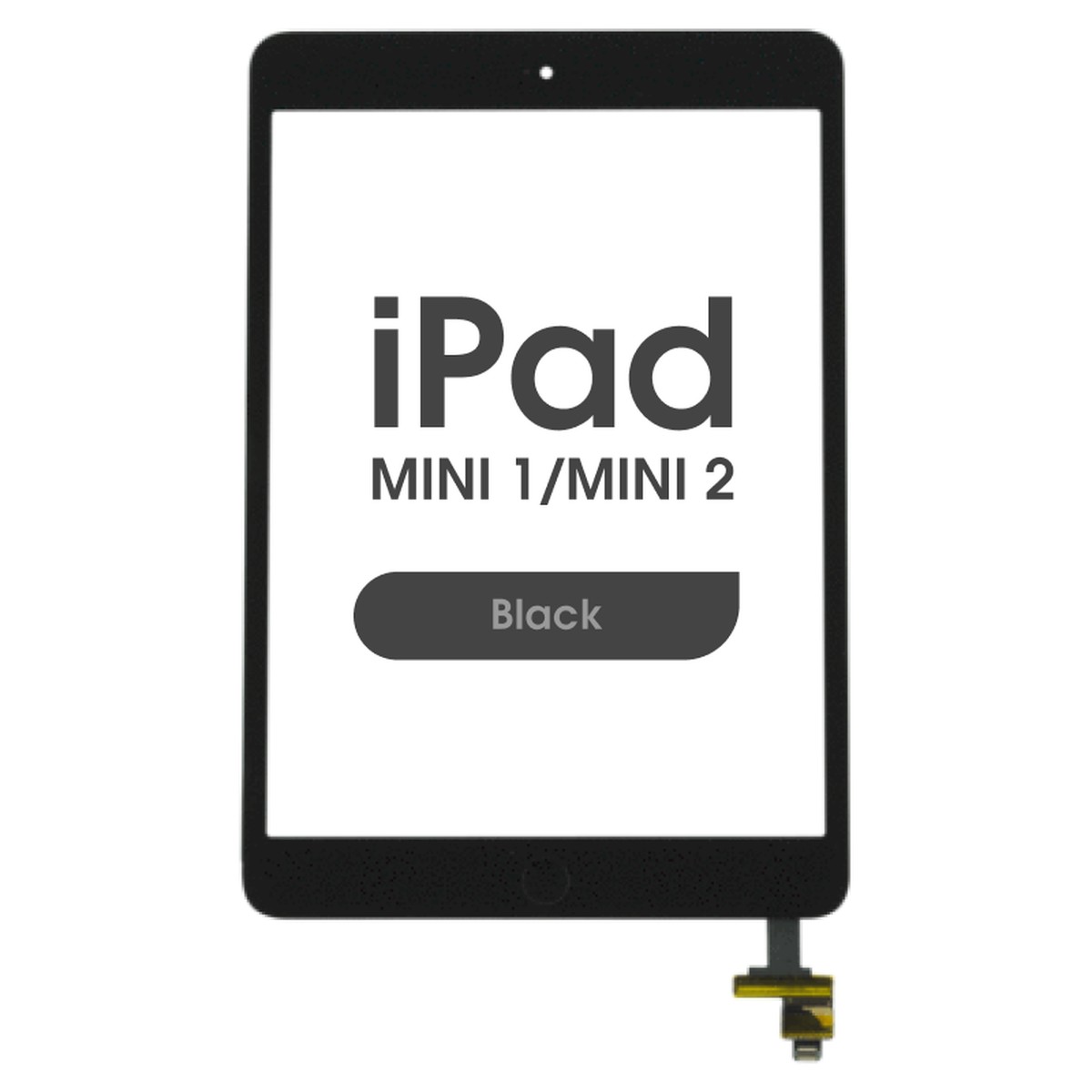 Cristal táctil con digitalizador y botón de inicio Premium para iPad Mini 1 / iPad Mini 2, Black