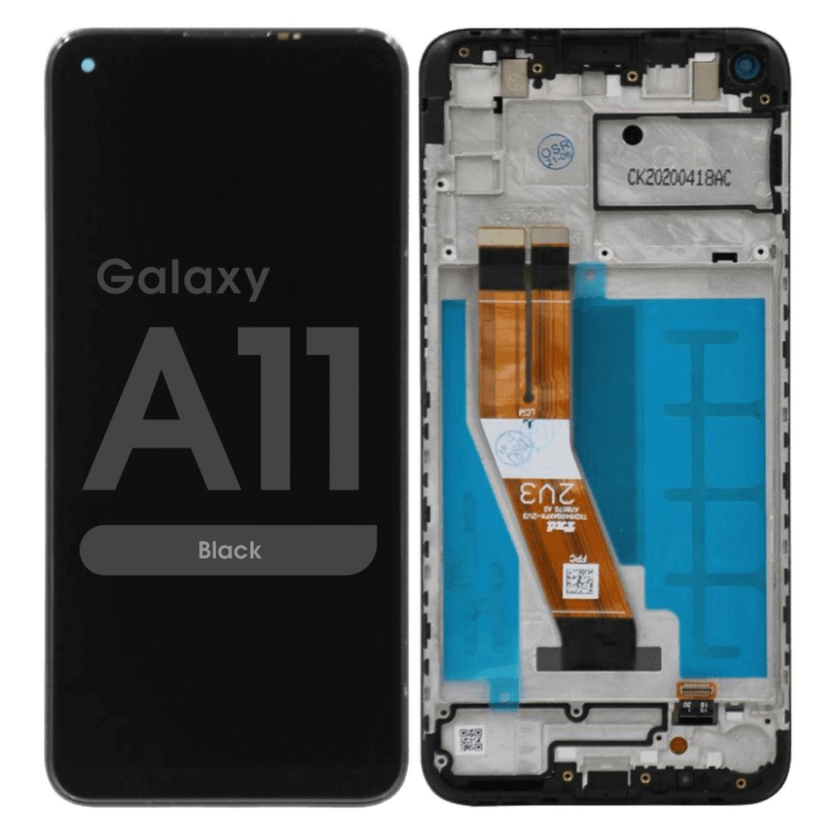 Pantalla LCD con táctil sin marco Premium para Galaxy A11 (A115F/A115M), Versión Internacional, Frame / 159.5mm / Black