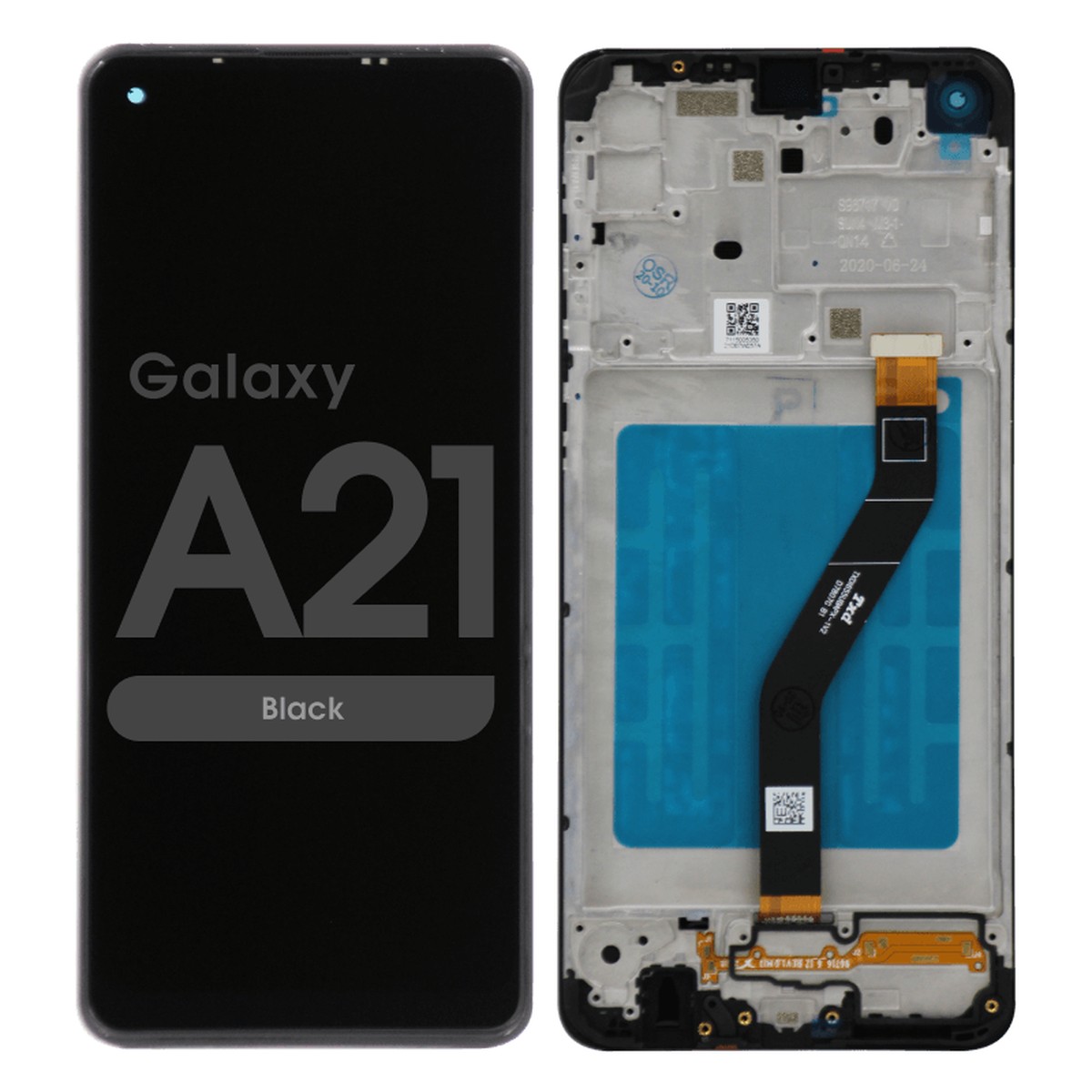 Pantalla LCD con táctil + marco Premium para Galaxy A21 (A215), Black
