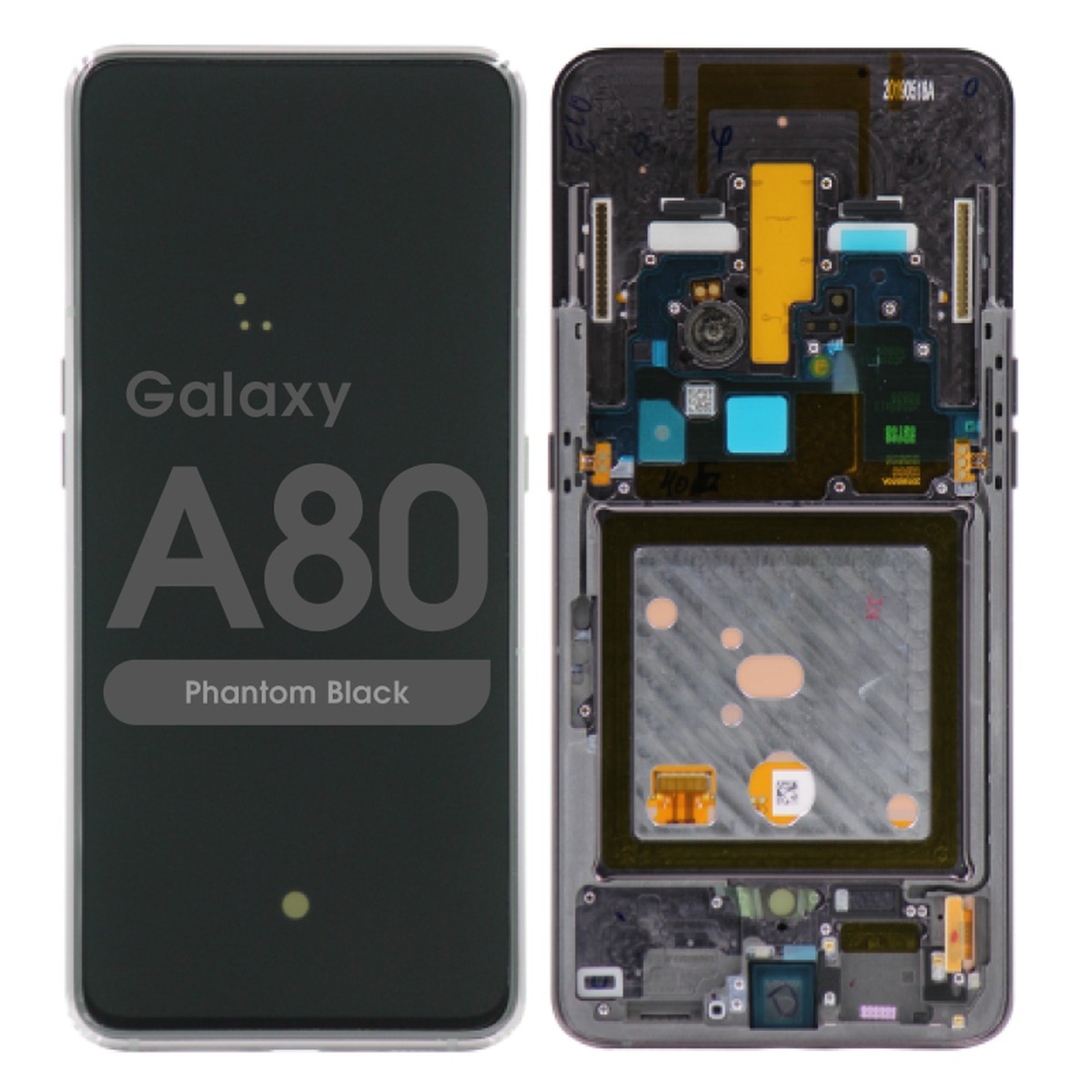 Pantalla LCD con táctil + marco Premium para Galaxy A80 (A805), Phantom Black