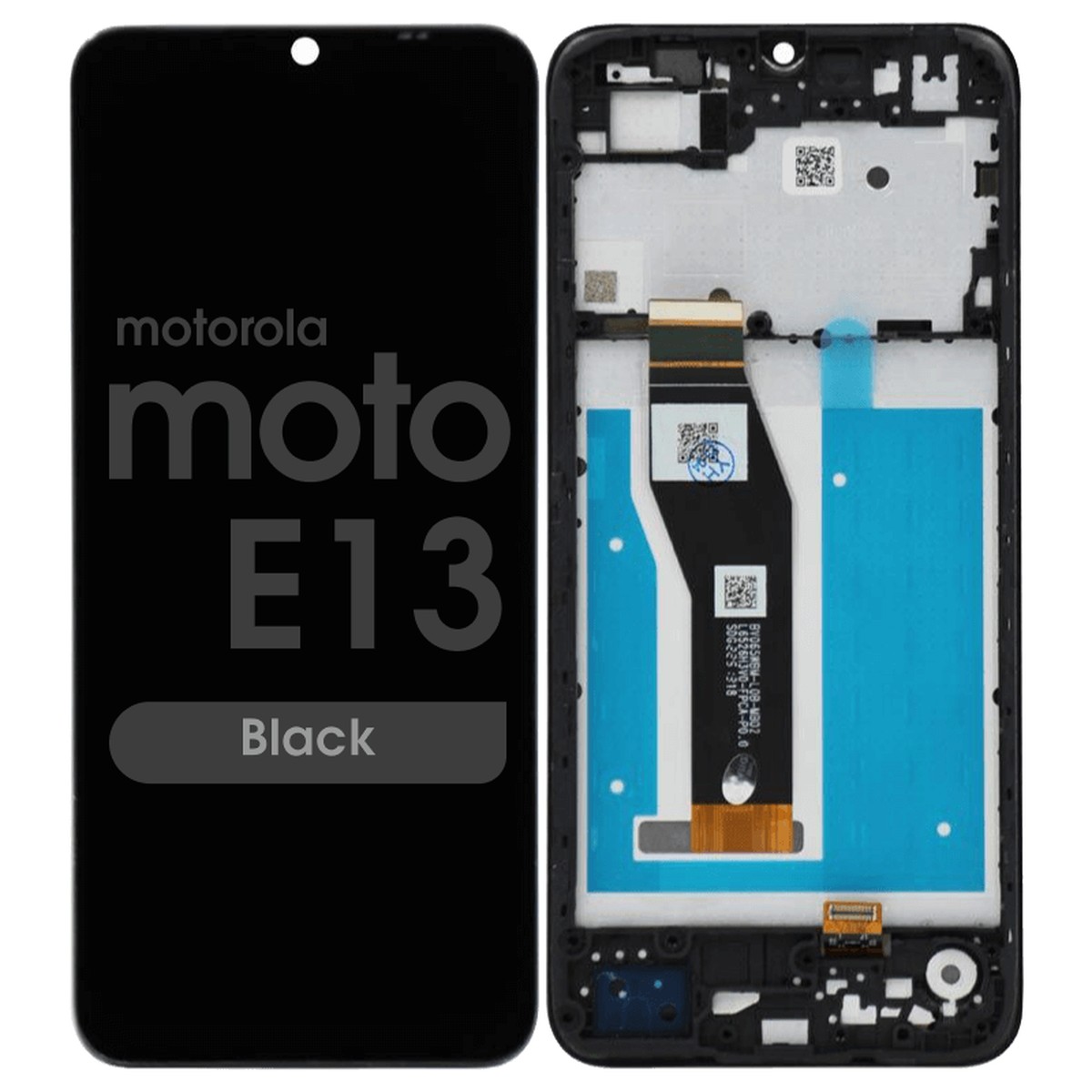 Pantalla LCD con táctil + marco Premium para Moto E13 (XT2345), Black