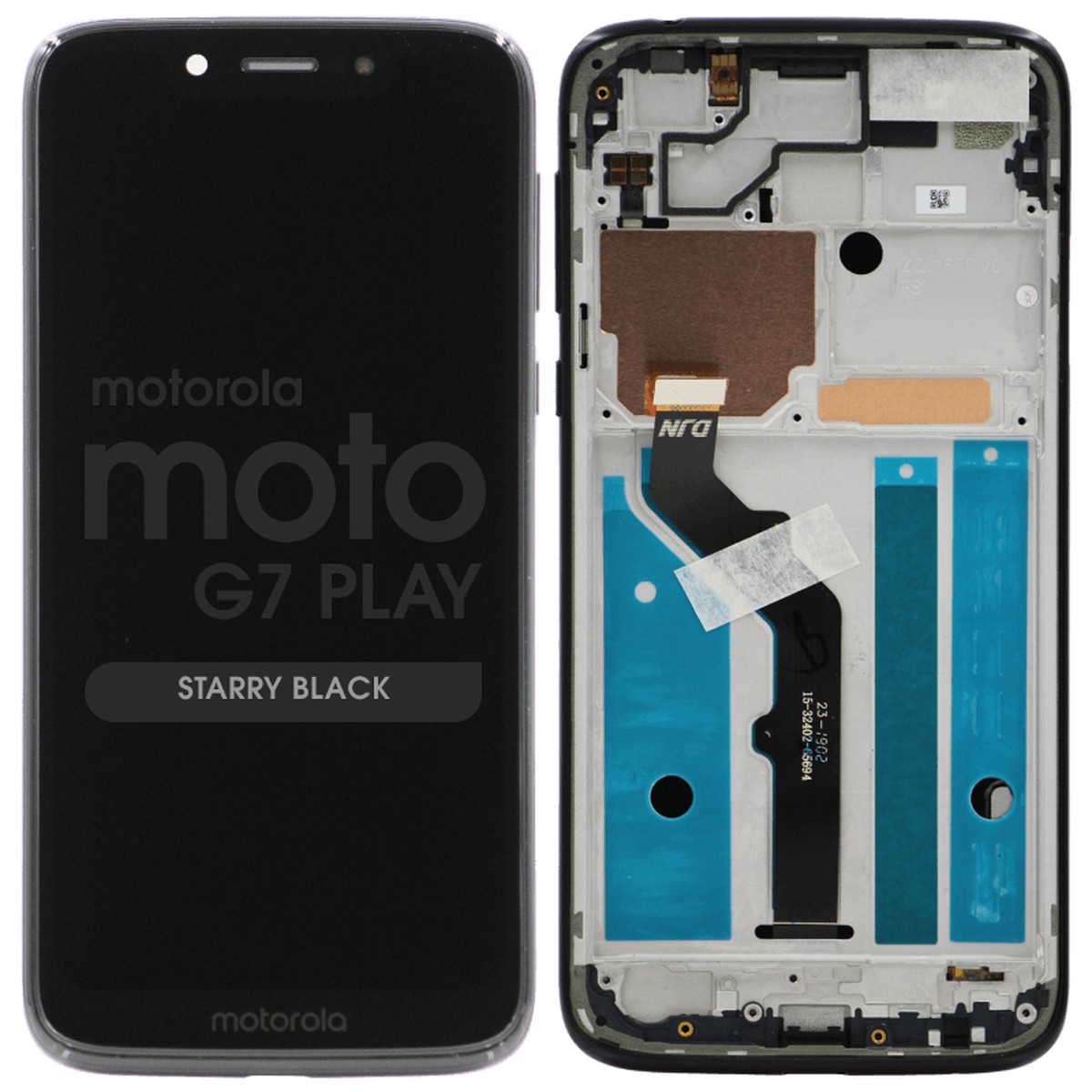 Pantalla LCD con táctil + marco Premium para Moto G7 Play / T-mobile Revvlry (XT1952), Starry Black