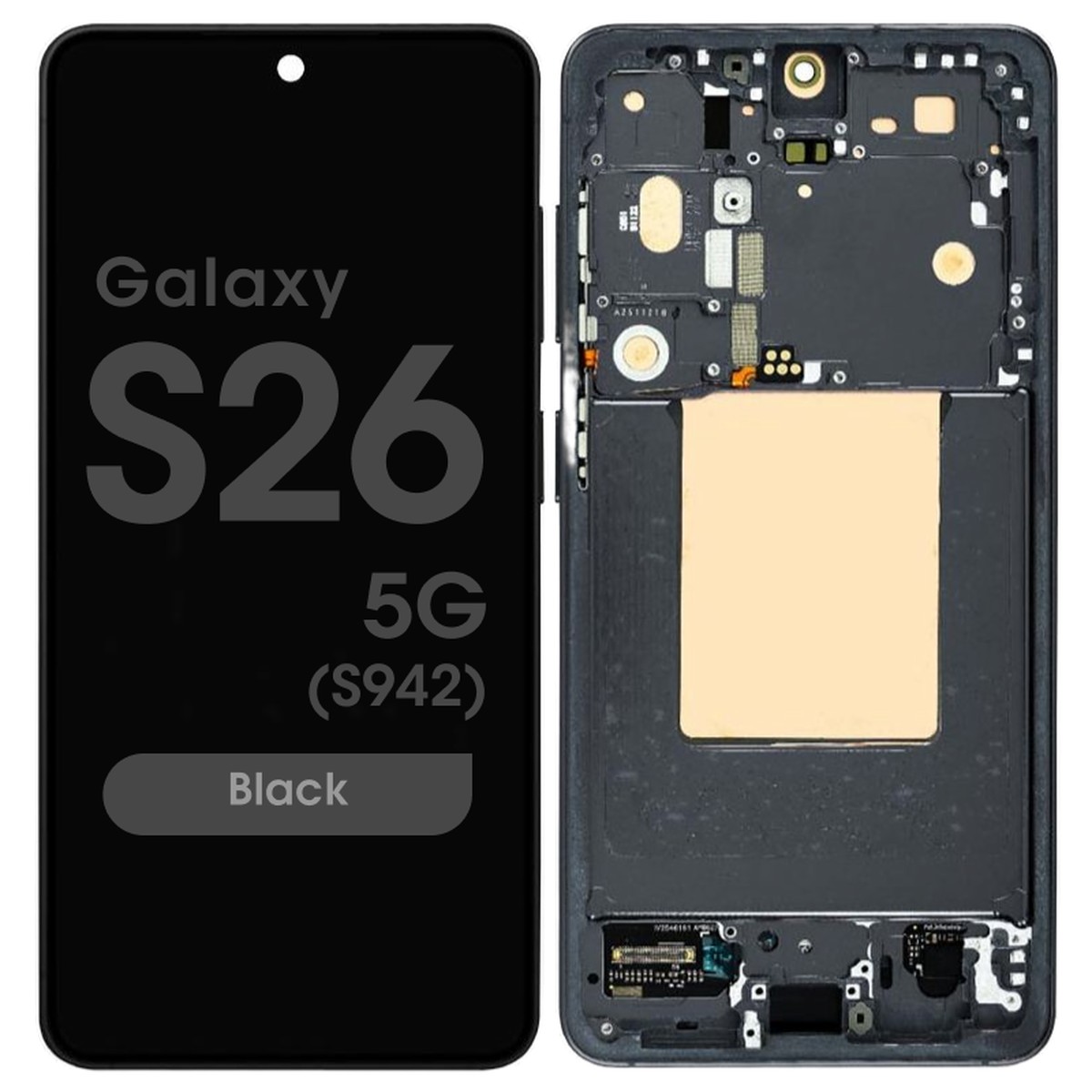 Pantalla OLED con táctil sin marco Premium para Galaxy S26 5G (S942), Black