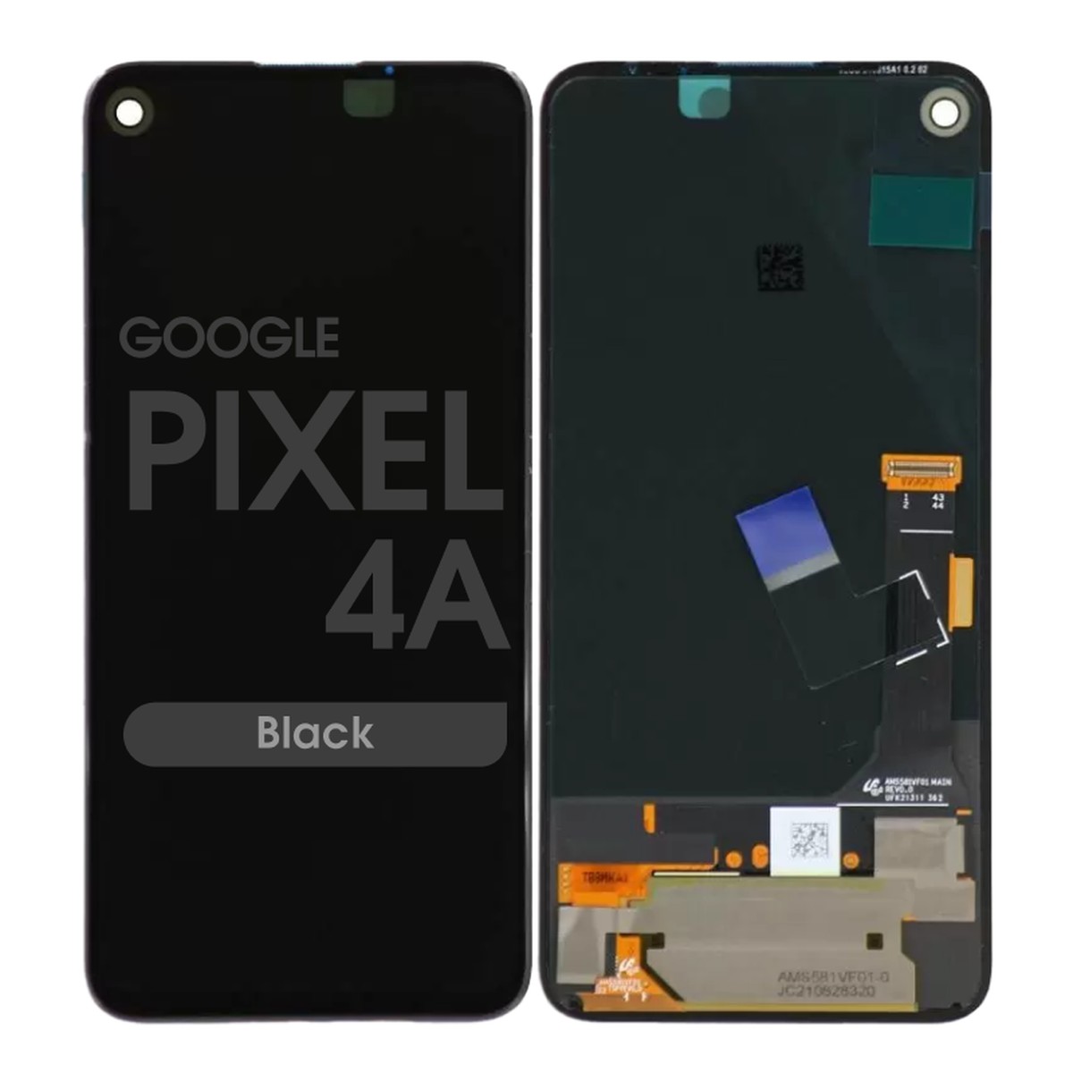 Pantalla OLED con táctil sin marco Premium para Google Pixel 4a, Black