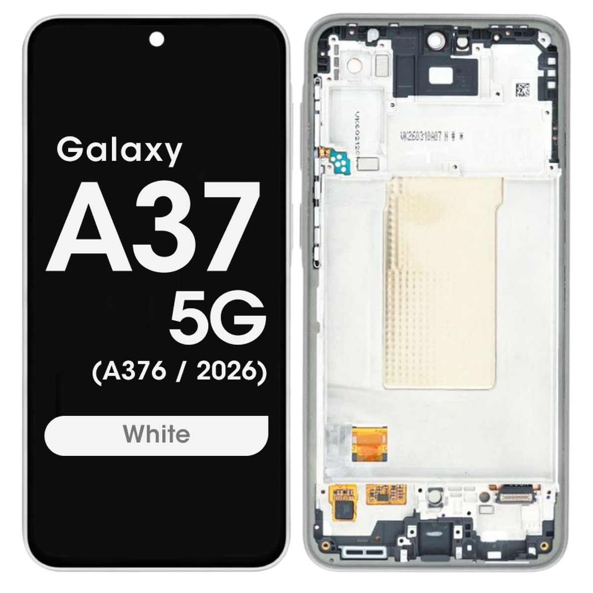 Pantalla OLED con táctil + marco Premium para Galaxy A37 5G, A376 / 2026 / White