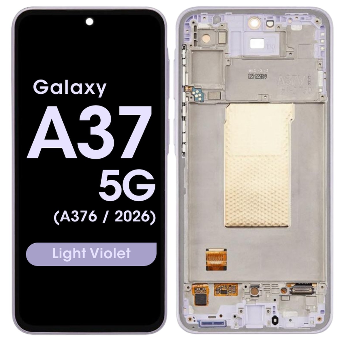 Pantalla OLED con táctil + marco Premium para Galaxy A37 5G, A376 / 2026 / Light Violet