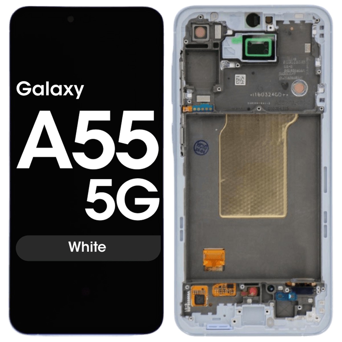 Pantalla OLED con táctil + marco Premium para Galaxy A55 5G, A556 / 2024 / White