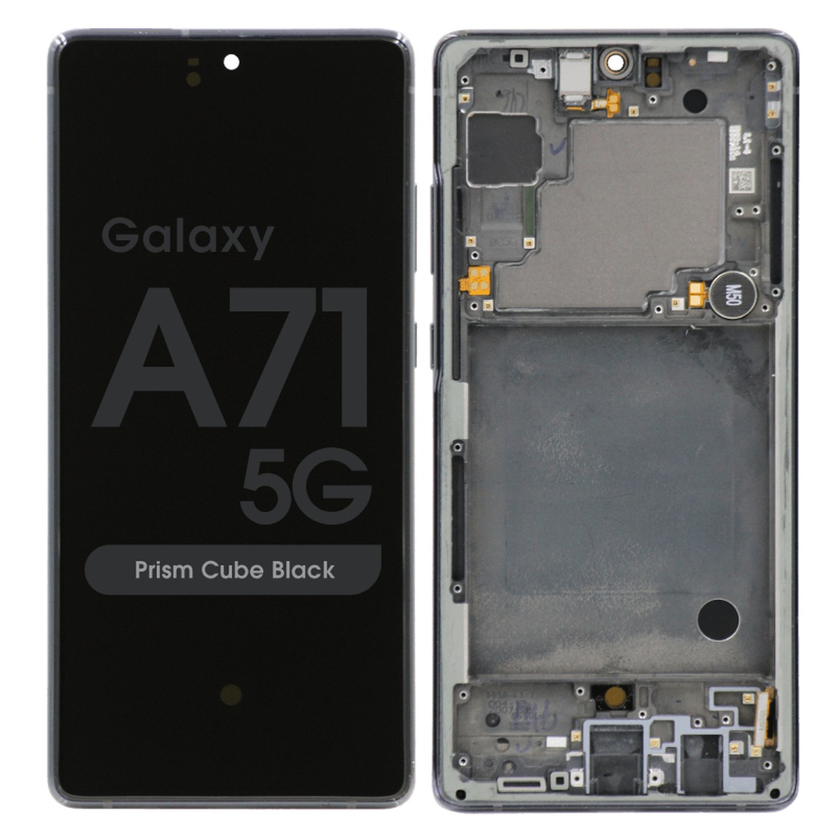 Pantalla OLED con táctil + marco Premium para Galaxy A71 5G (A716V), Verizon 5G UW, Prism Cube Black