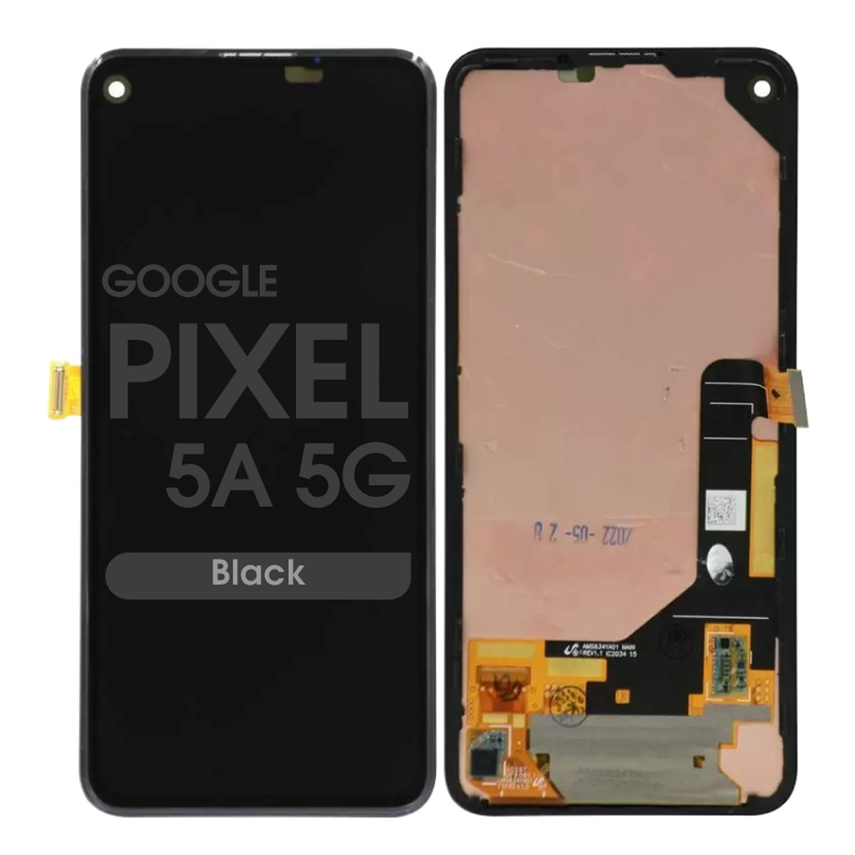 Pantalla OLED con táctil + marco Premium para Google Pixel 5a 5G, Black