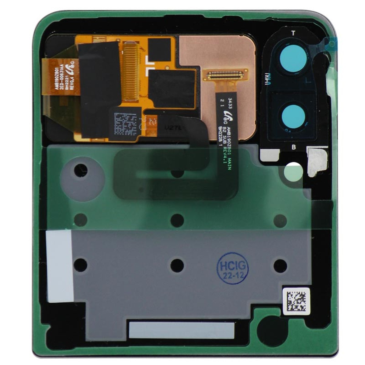Pantalla Sub OLED con táctil sin marco Premium para Galaxy Z Flip3 5G (F711), Black — imagen 2