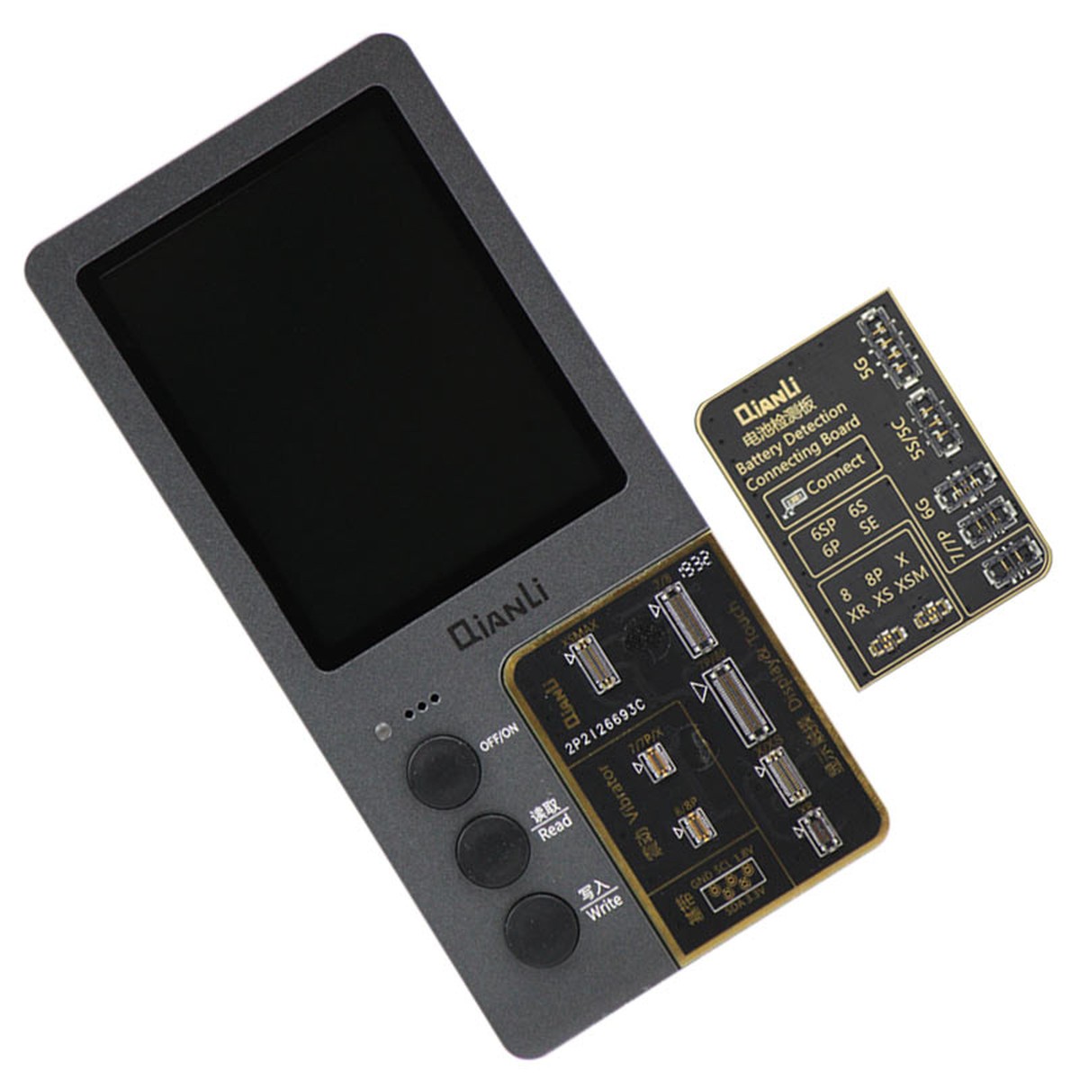 Programador de batería iCopy Plus 2.2 Qianli con sensor de luz ambiental y calibrador de vibrador para iPhone 7 / 12 Pro Max (cable de datos / placa de detección de auriculares) — imagen 2