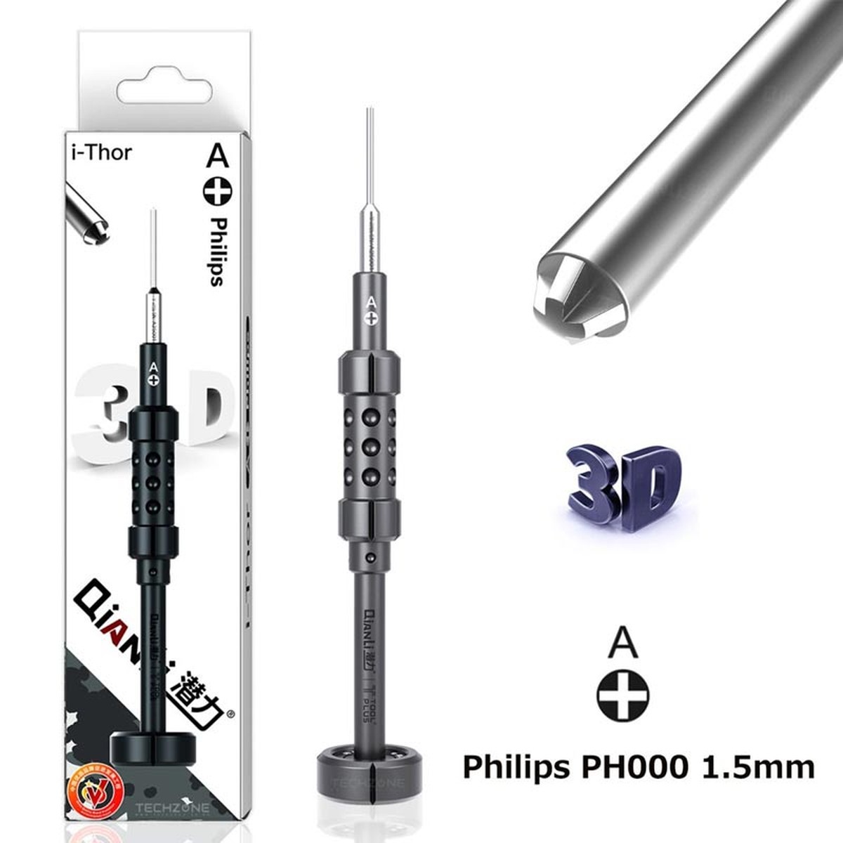 Destornillador ToolPlus iThor A Qianli - punta cruz Phillips (PH000) (1,5 mm)