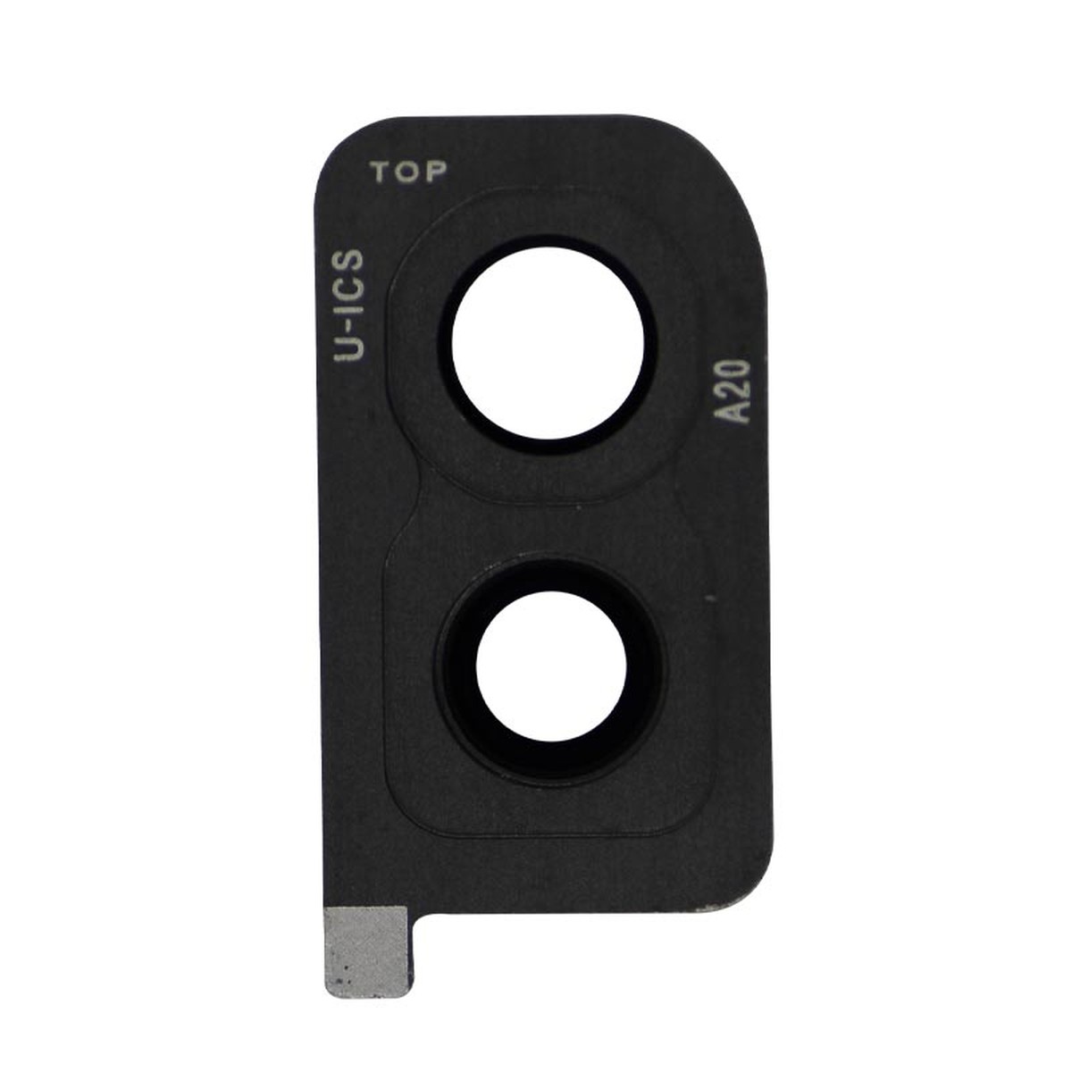 Lente de cámara trasera con anillo bisel para Galaxy A20 (A205), Black — imagen 2