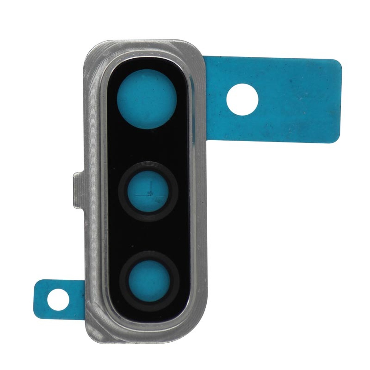 Lente de cámara trasera con anillo bisel para Galaxy A50 (A505), White