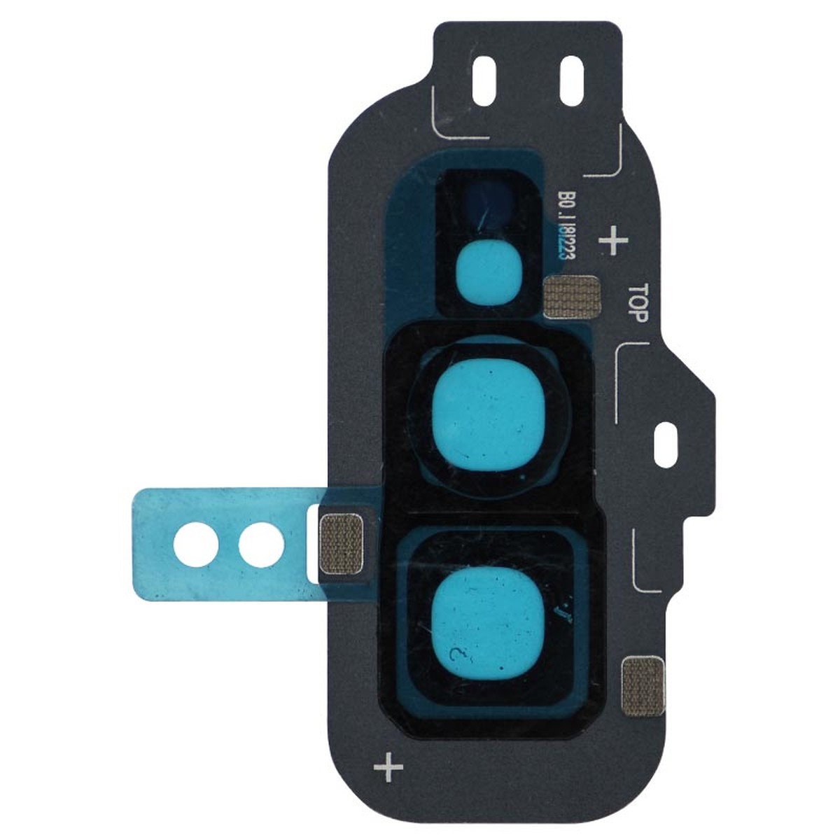 Lente de cámara trasera con anillo bisel para Galaxy S10e (G970), Prism Black — imagen 2