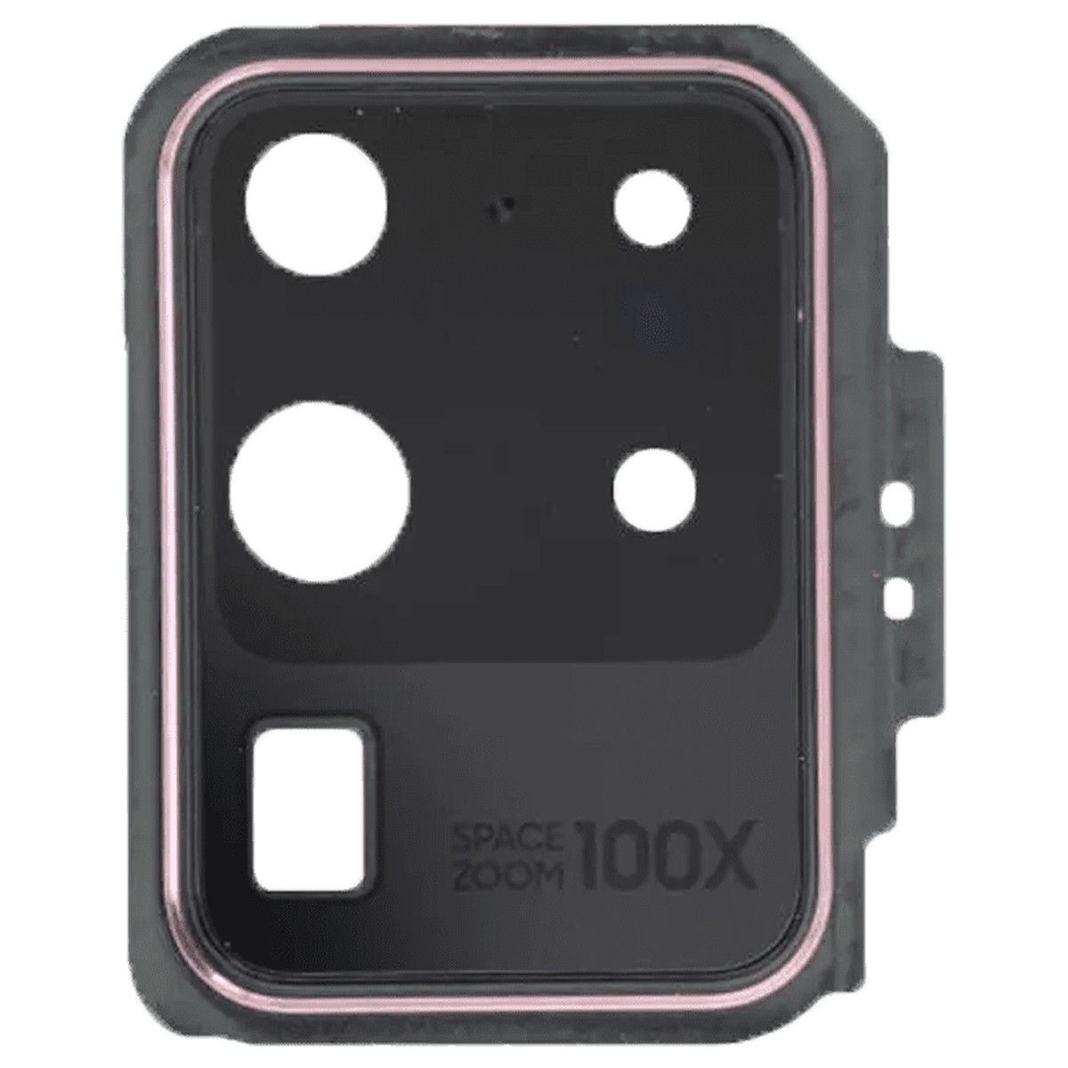 Lente de cámara trasera con anillo bisel y adhesivo para Galaxy S20 Ultra (G988), Cosmic Pink