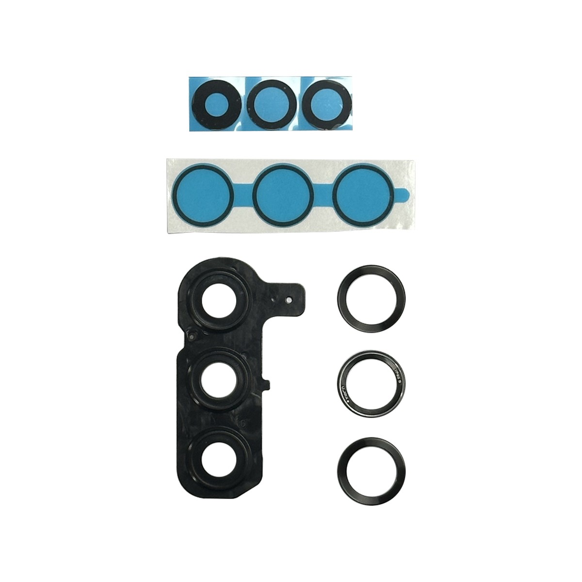 Lente de cámara trasera con anillo bisel para Galaxy S25 Plus 5G (S936), Blue Black