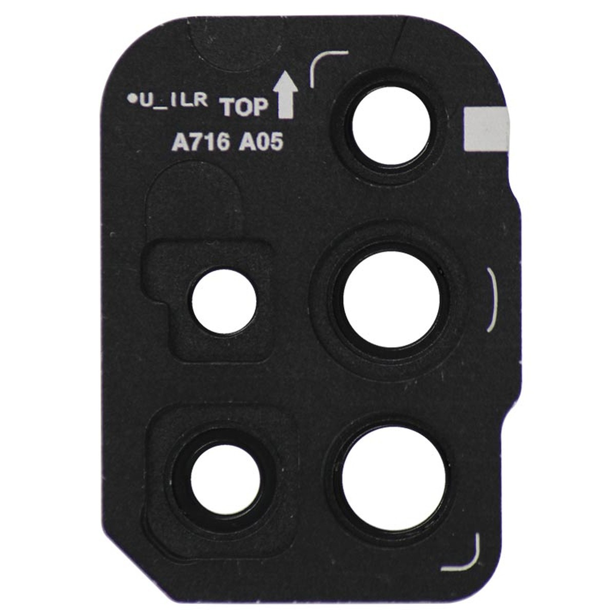 Lente de cámara trasera con anillo bisel de la tapa para Galaxy A71 5G, A716 / 2020 / Black — imagen 2