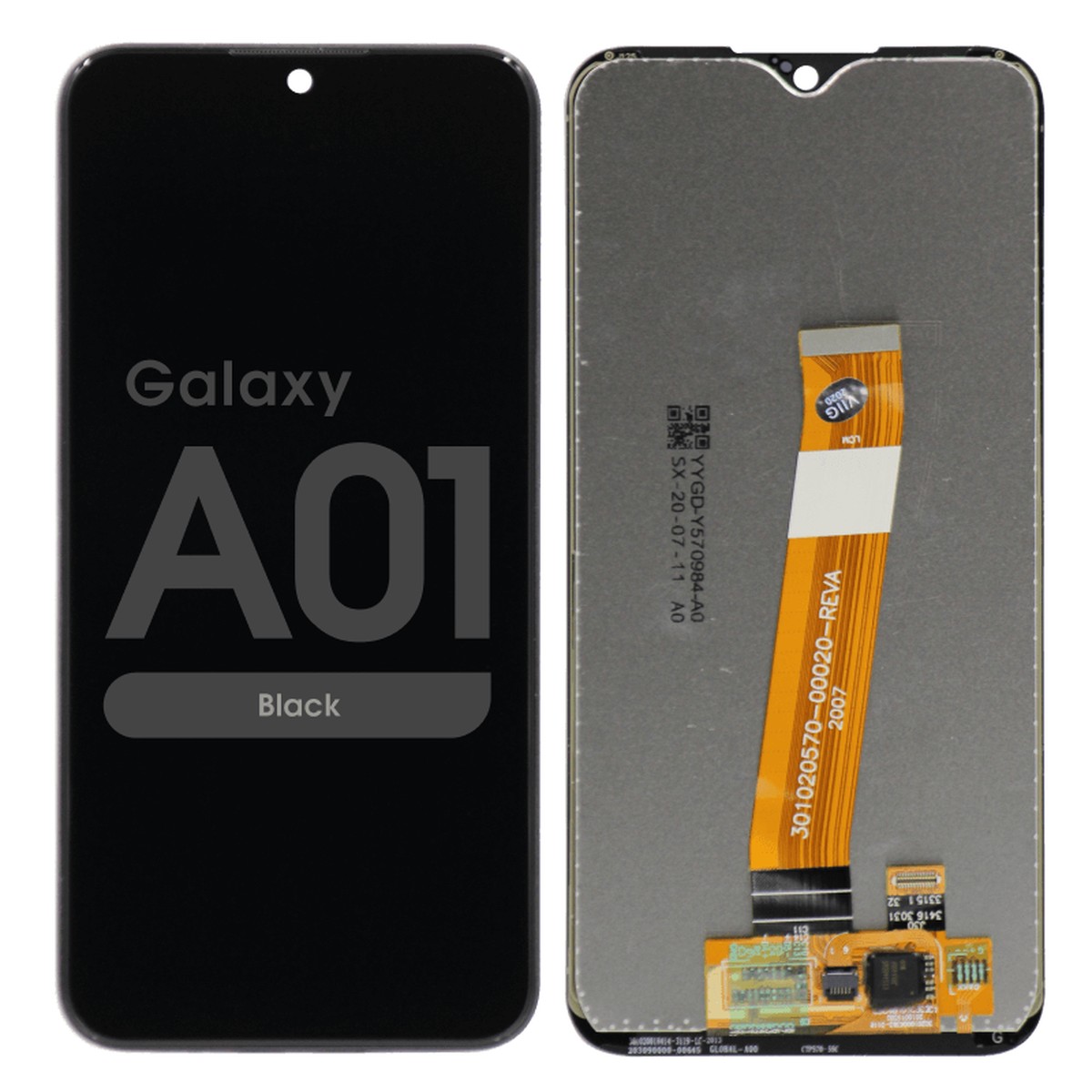 Pantalla LCD con táctil sin marco Reacondicionado para Galaxy A01 (A015), Versión Internacional, Big Connector / Micro USB / Black