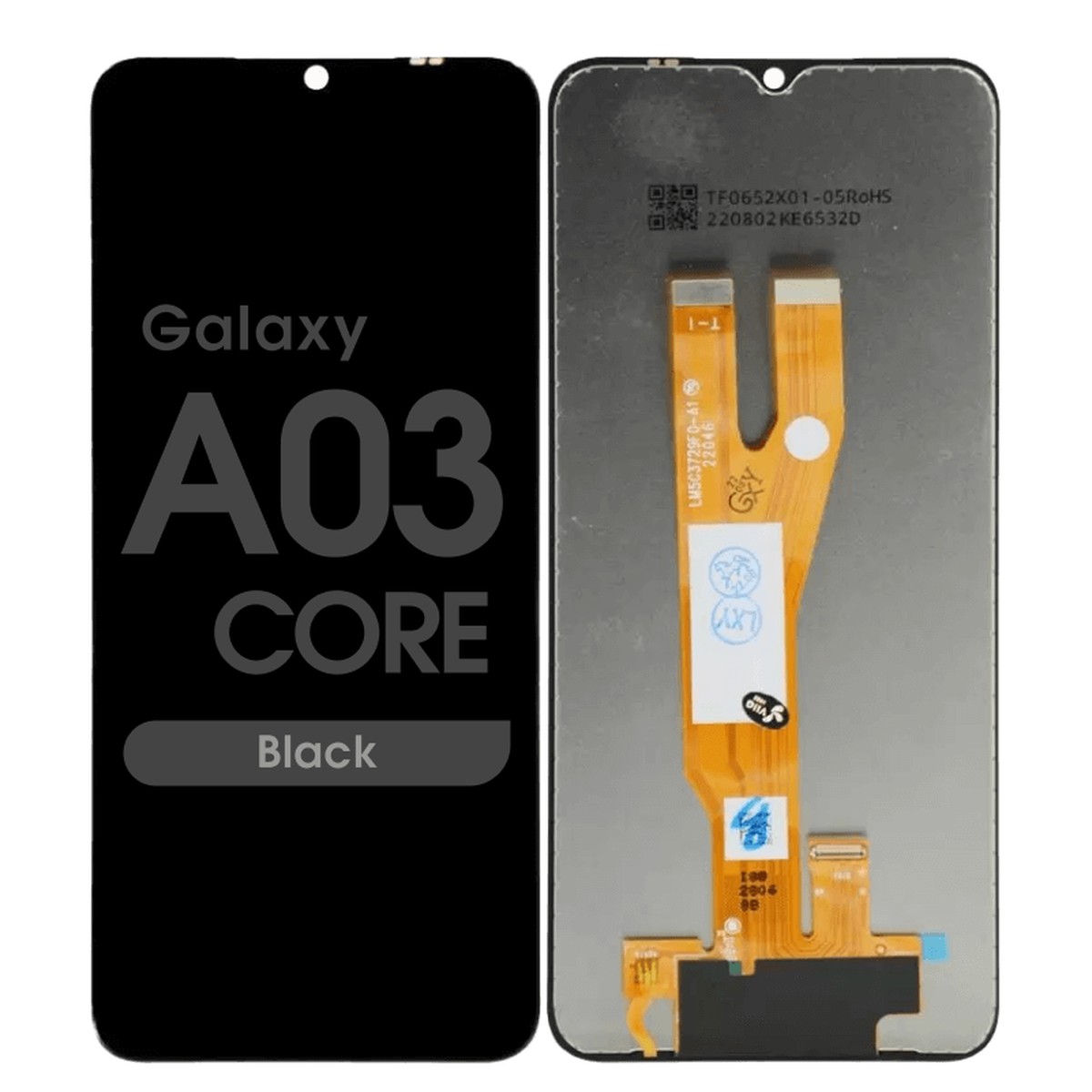 Pantalla LCD con táctil sin marco Reacondicionado para Galaxy A03 Core, A032 / 2021 / Black