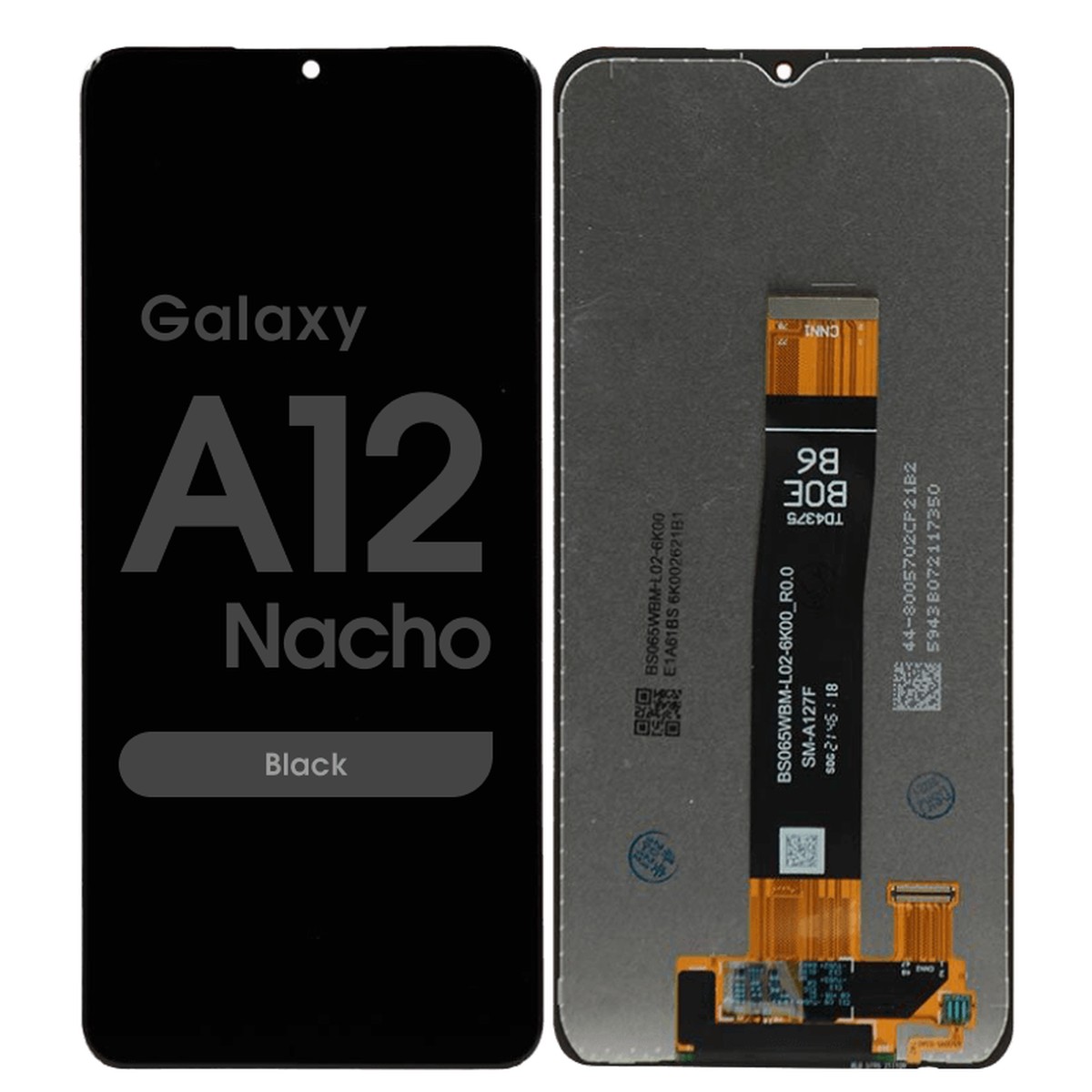 Pantalla LCD con táctil sin marco Reacondicionado para Galaxy A12 Nacho, A127 / 2021 / Black