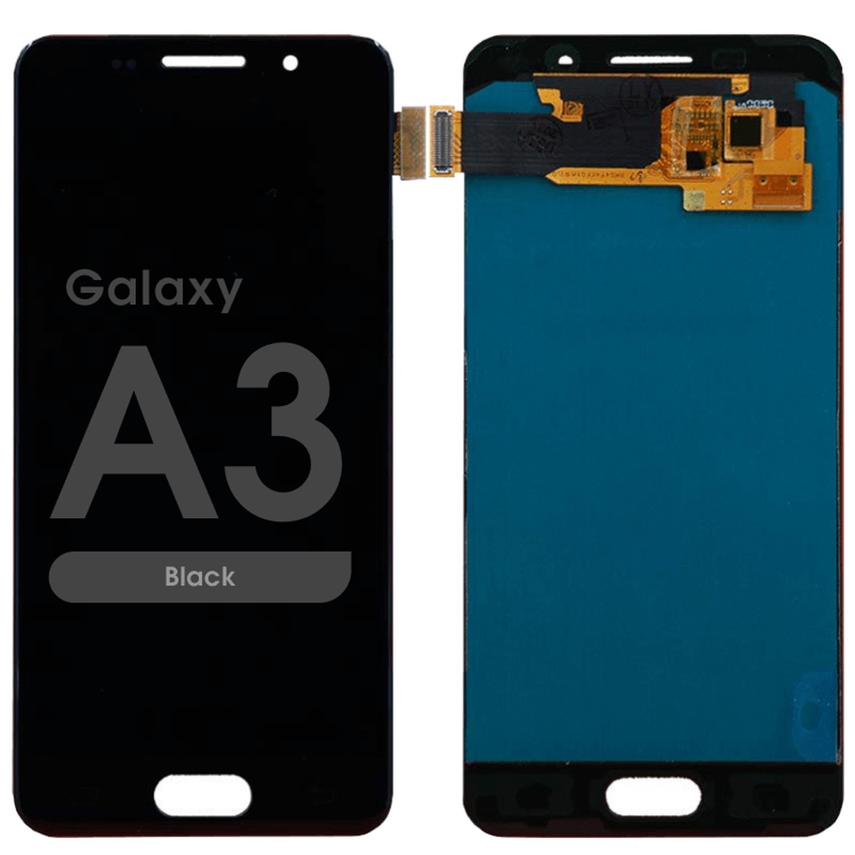Pantalla LCD con táctil sin marco Reacondicionado para Galaxy A3, A310 / 2016 / Black