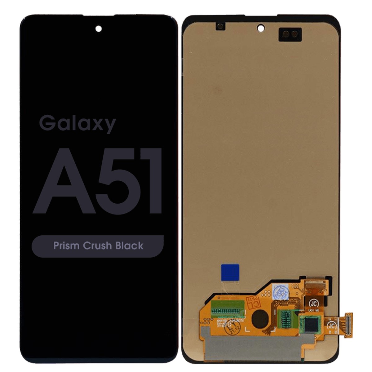 Pantalla LCD con táctil sin marco Reacondicionado para Galaxy A51, A515 / 2019 / Prism Crush Black