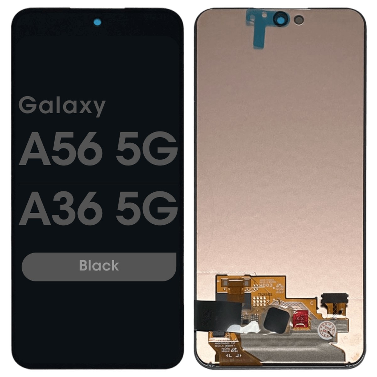 Pantalla LCD con táctil sin marco Reacondicionado para Galaxy A56 5G / A36 5G, A566 / 2025 / A366 / 2025 / Black — imagen 3