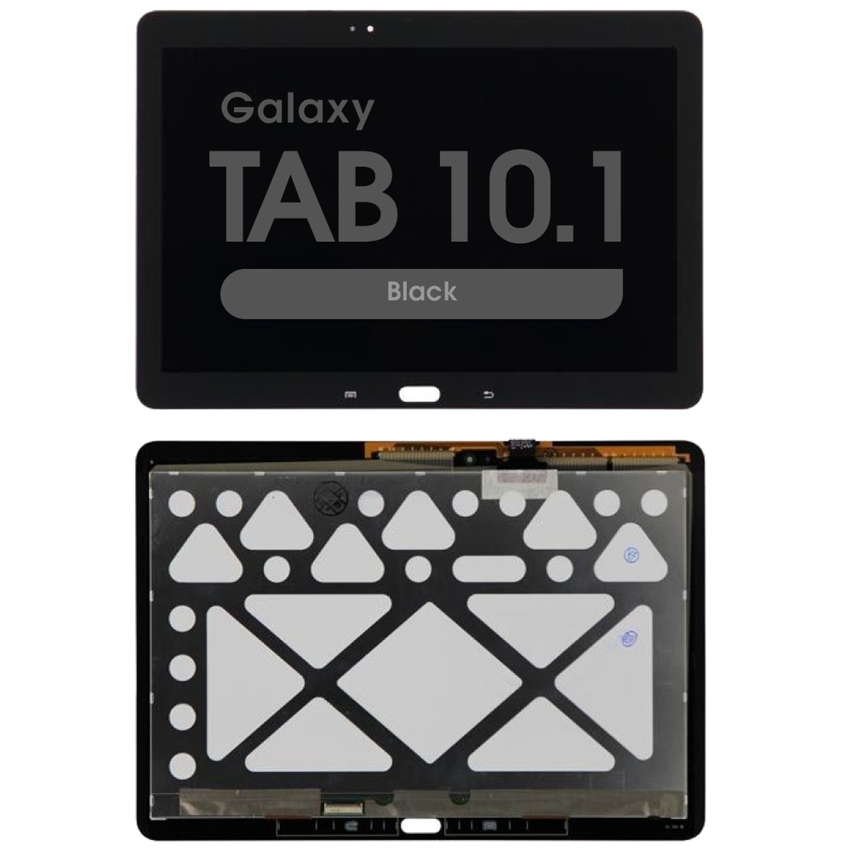 Pantalla LCD con táctil sin marco Reacondicionado para Galaxy Tab 10.1 (T520/T525), Black