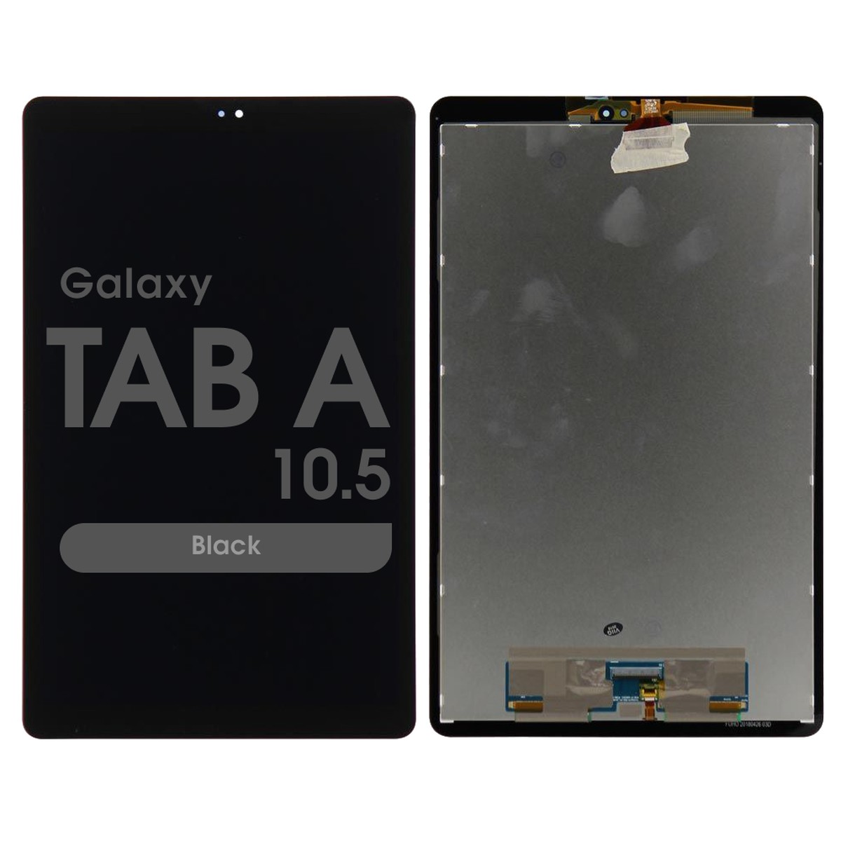 Pantalla LCD con táctil sin marco Reacondicionado para Galaxy Tab A 10.5 (T590/T595/T597), Black