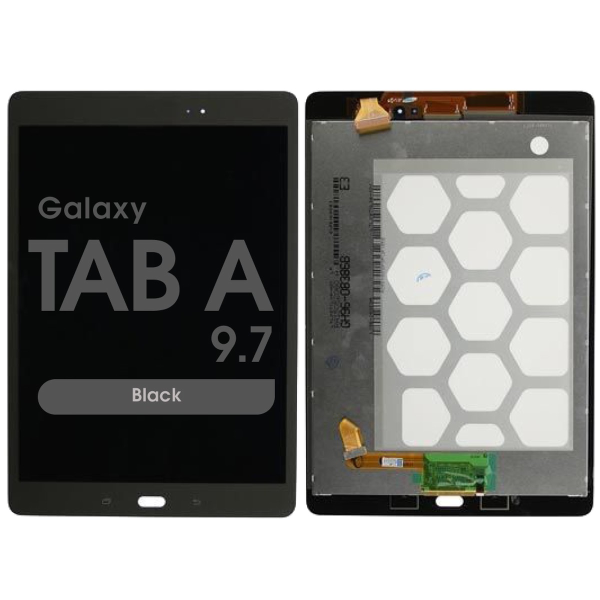 Pantalla LCD con táctil sin marco Reacondicionado para Galaxy Tab A 9.7 (T550), Black