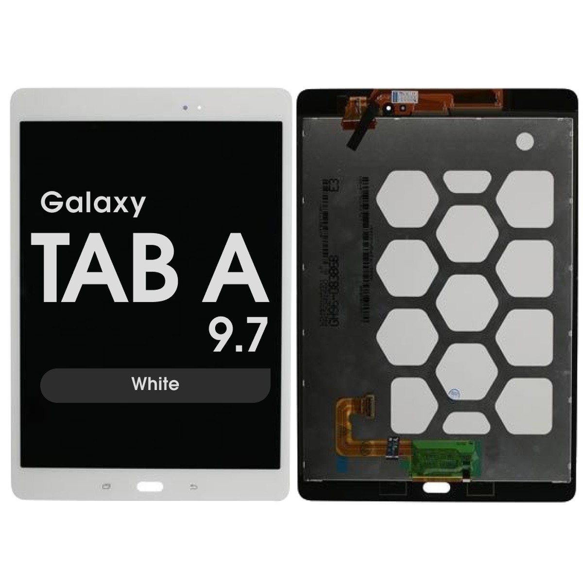 Pantalla LCD con táctil sin marco Reacondicionado para Galaxy Tab A 9.7 (T550), White