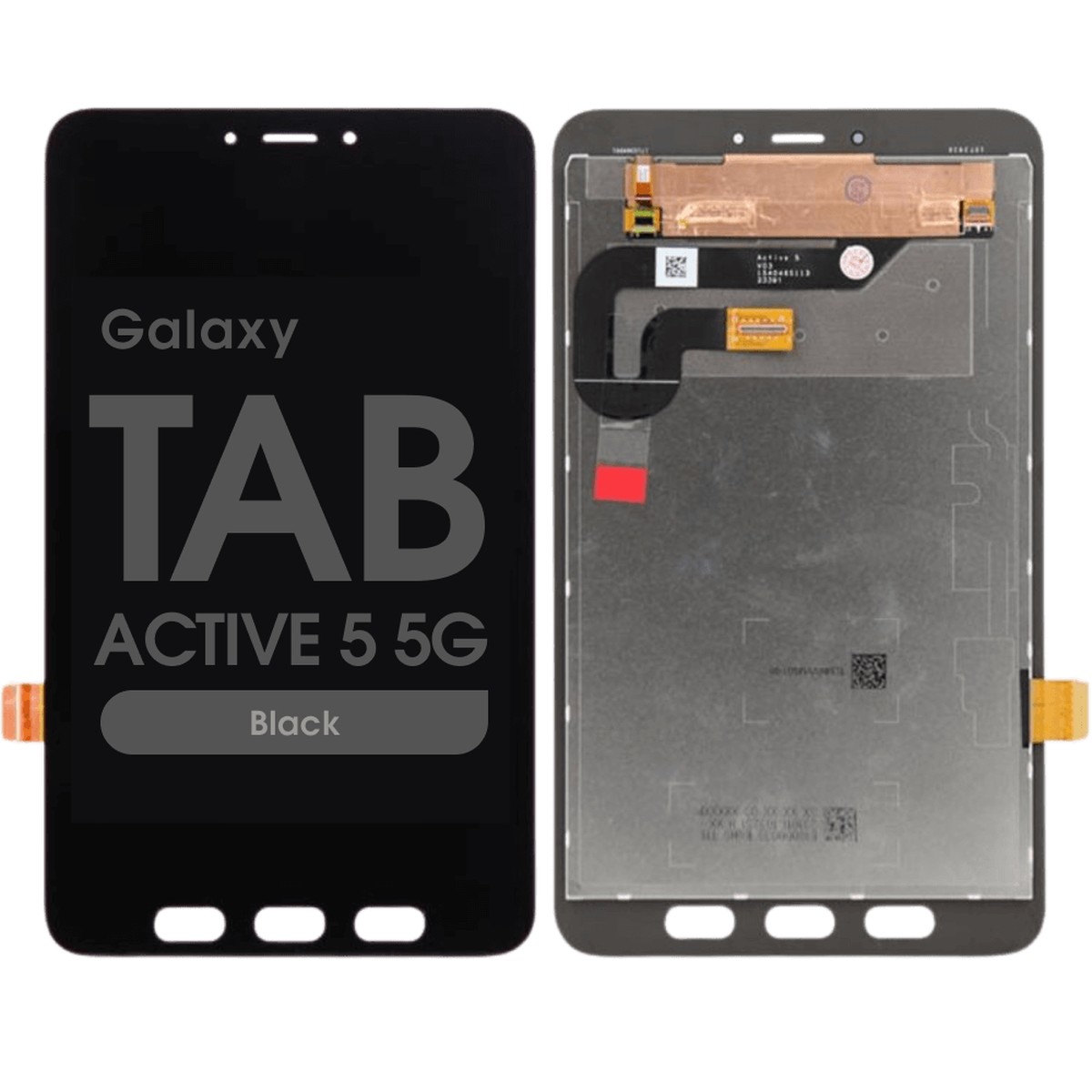 Pantalla LCD con táctil sin marco Reacondicionado para Galaxy Tab Active 5 5G, X306 / 2024 / Black