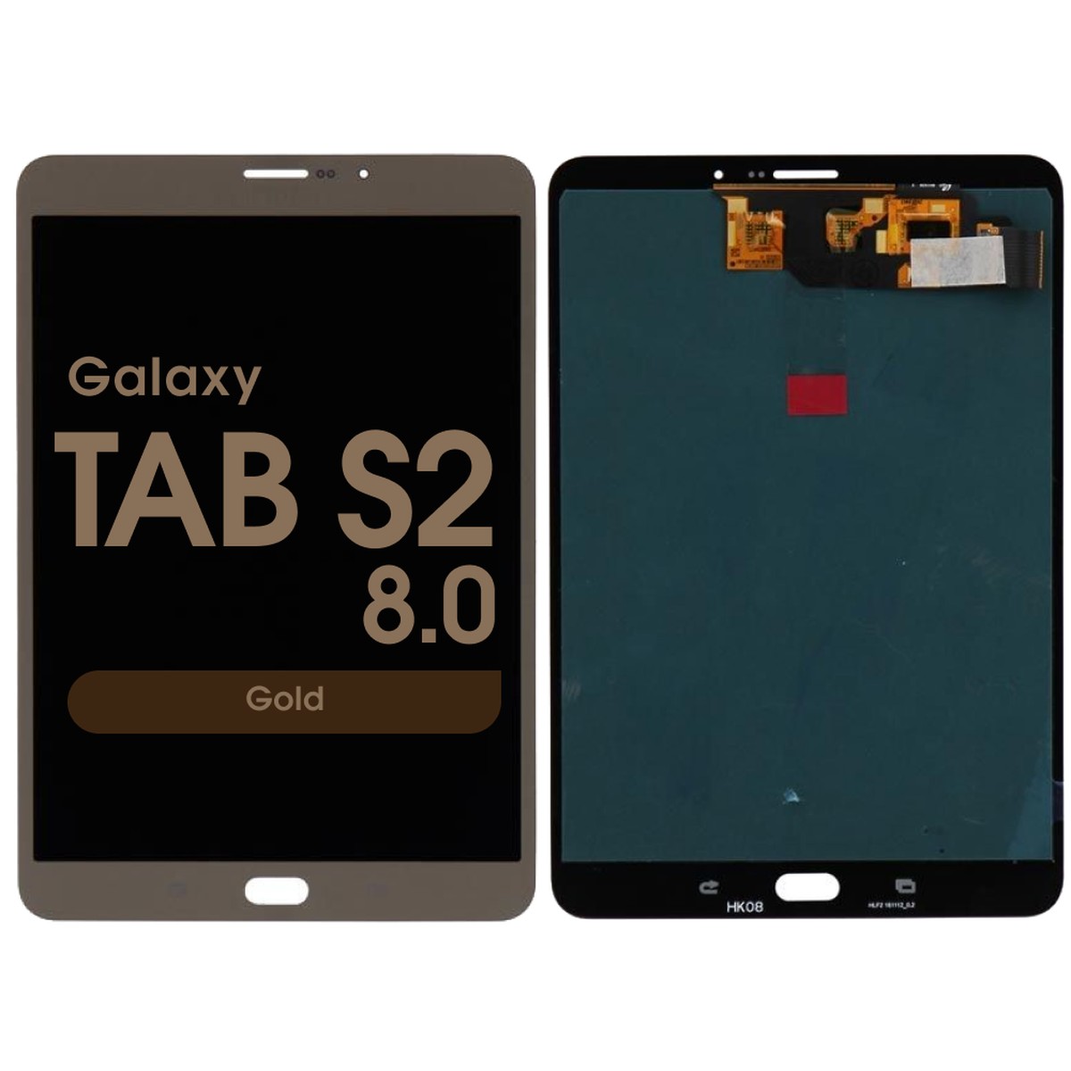 Pantalla LCD con táctil sin marco Reacondicionado para Galaxy Tab S2 8.0 (T715), Gold