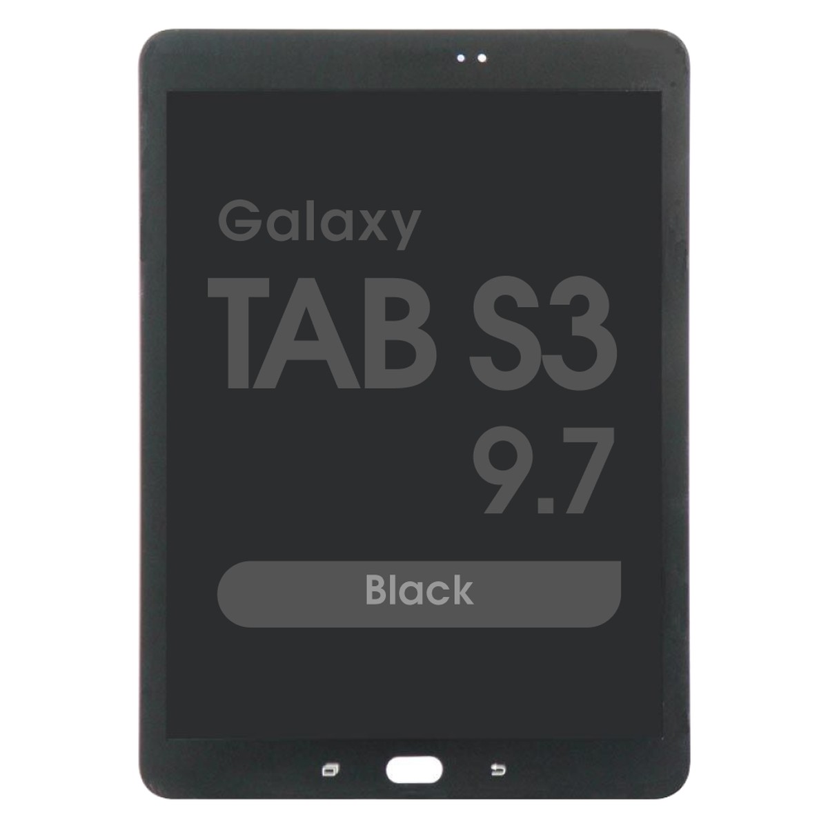 Pantalla LCD con táctil sin marco Reacondicionado para Galaxy Tab S3 9.7 (T820/T825/T827), Black