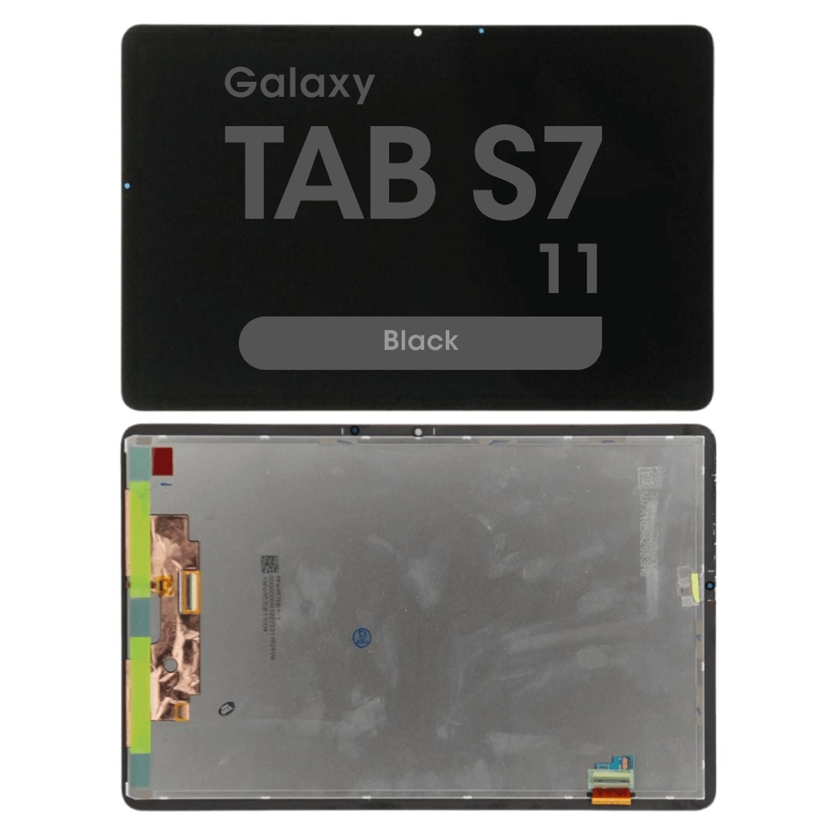 Pantalla LCD con táctil sin marco Reacondicionado para Galaxy Tab S7 11 / Tab S8 11 (T870/T875/T875/T879), Black