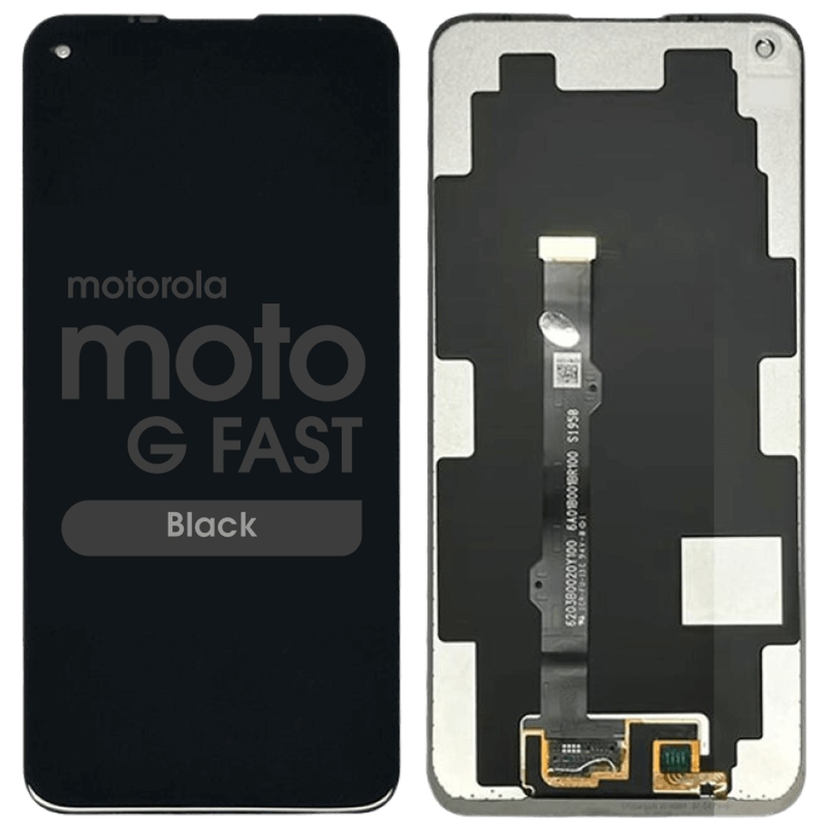 Pantalla LCD con táctil sin marco Reacondicionado para Moto G Fast (XT2045-3), Black