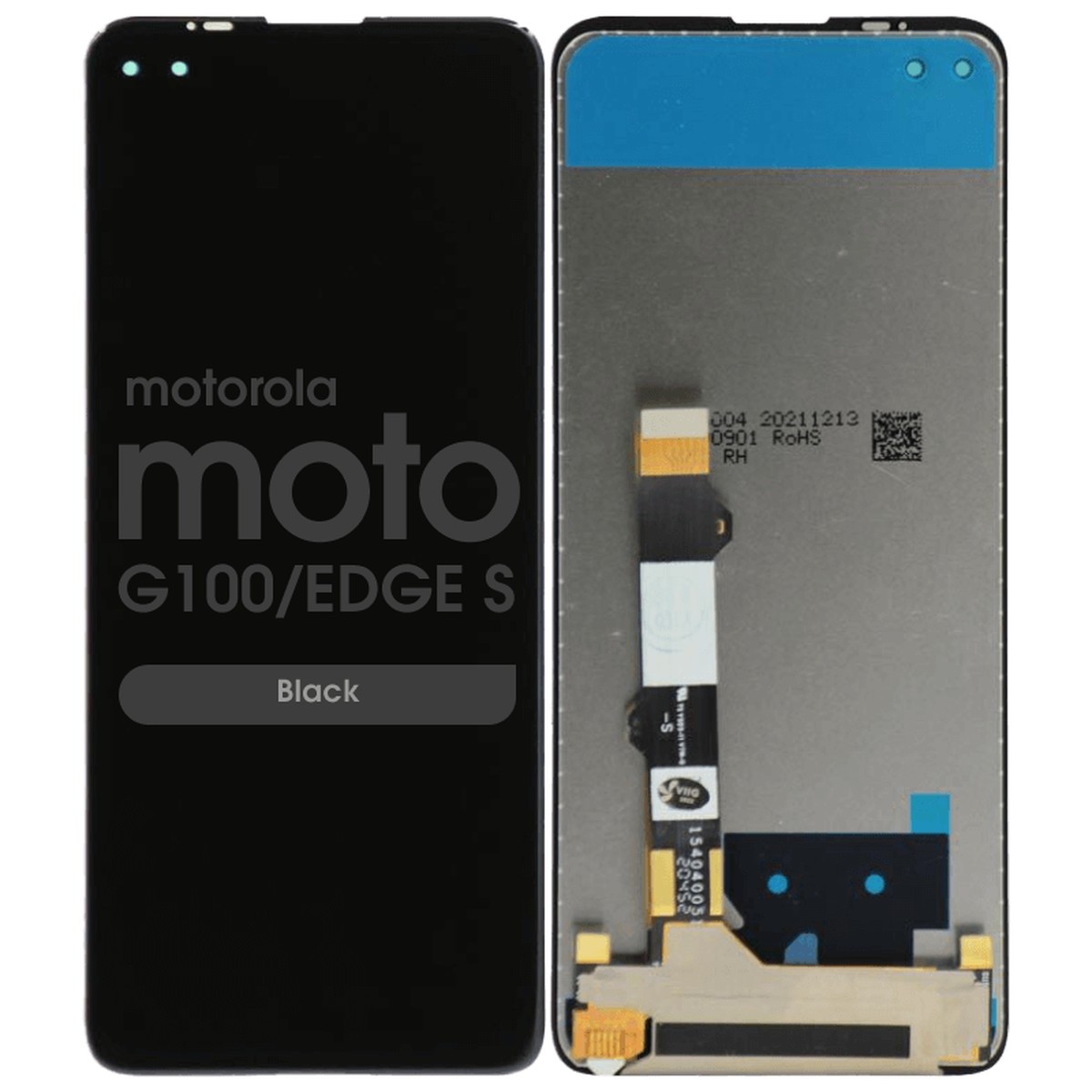 Pantalla LCD con táctil sin marco Reacondicionado para Moto G100 / Edge S (XT2125-4), Black