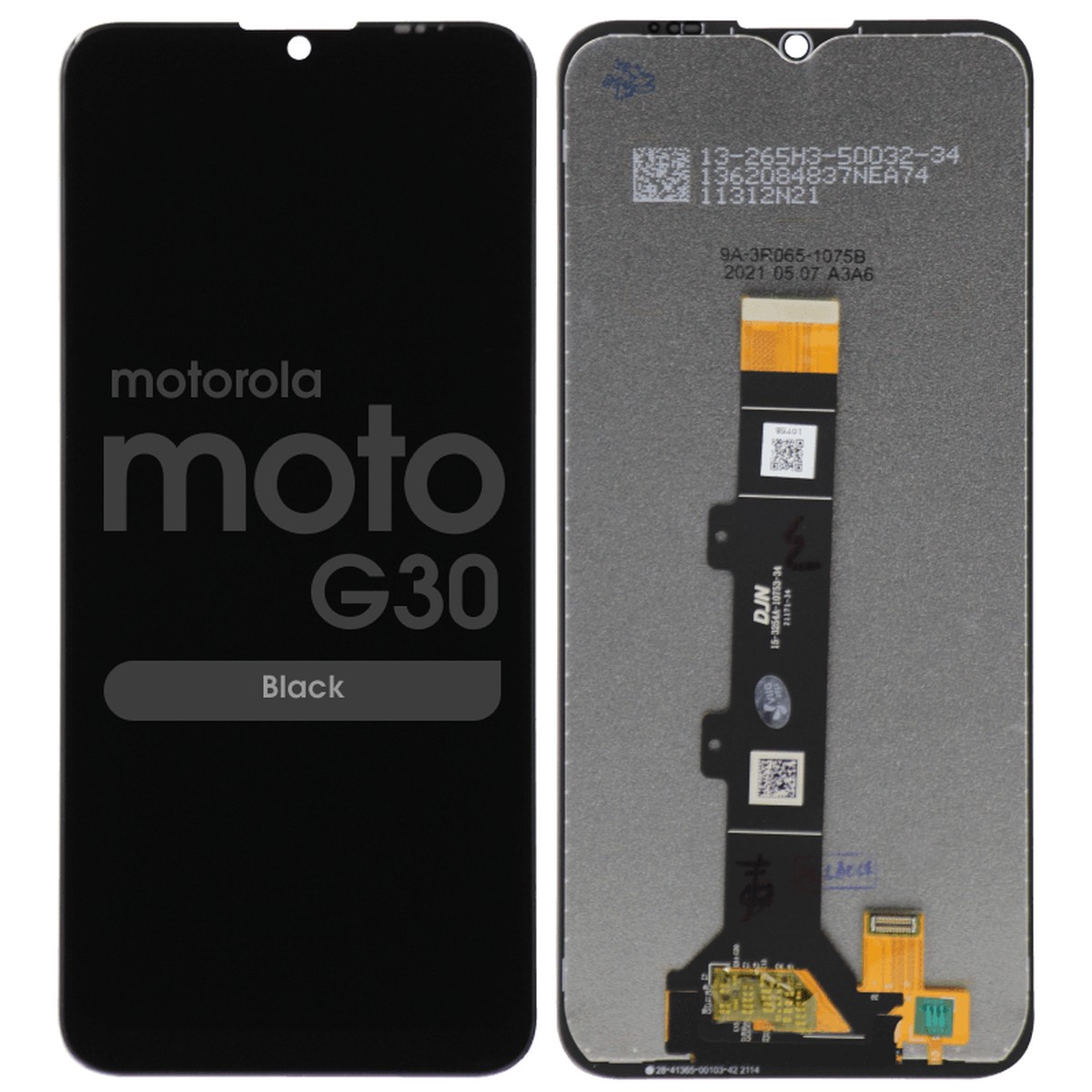Pantalla LCD con táctil sin marco Reacondicionado para Moto G30 (XT2129-2), Black
