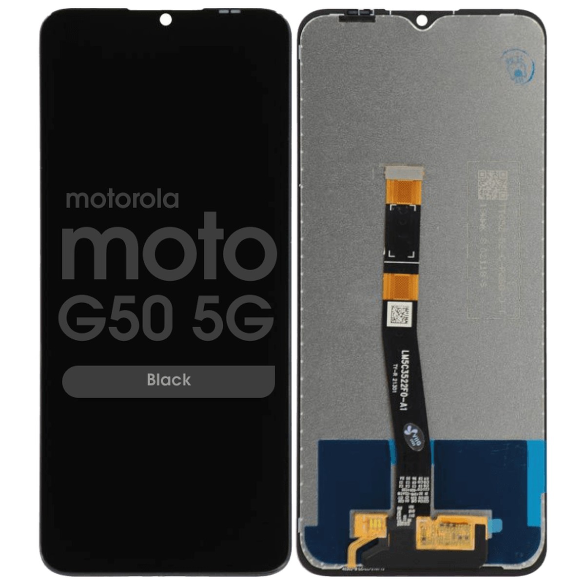 Pantalla LCD con táctil sin marco Reacondicionado para Moto G50 5G (XT2149-1), Black