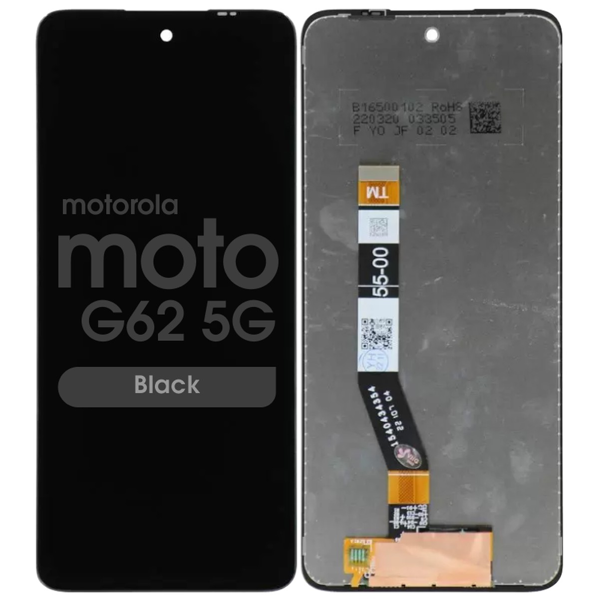 Pantalla LCD con táctil sin marco Reacondicionado para Moto G62 5G, Black