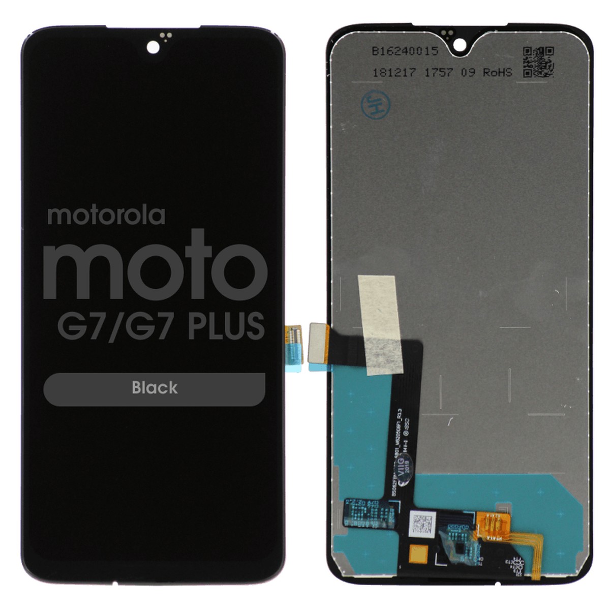 Pantalla LCD con táctil Reacondicionado para Moto G7 / G7 Plus / T-mobile Revvlry Plus (XT1962), Black