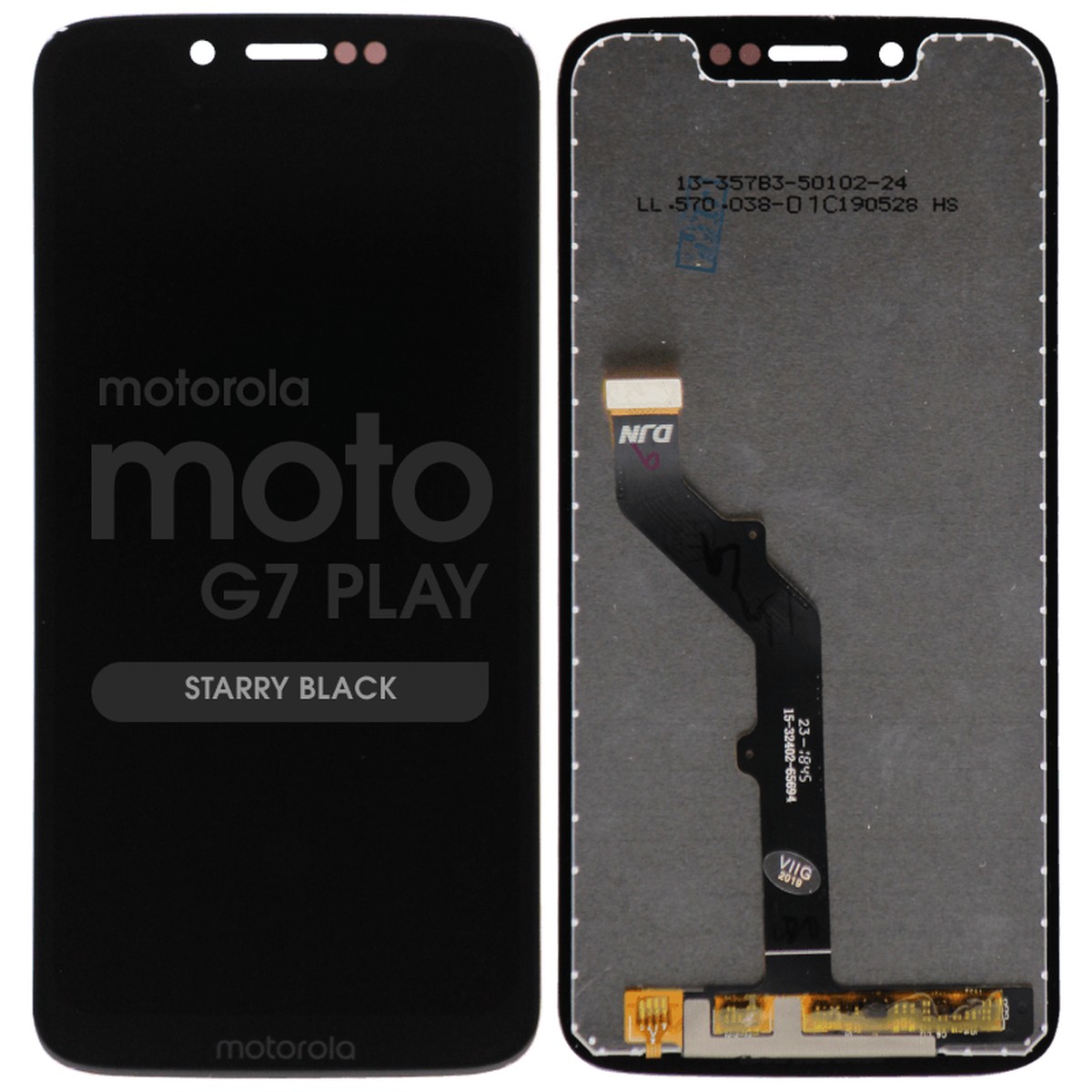 Pantalla LCD con táctil Reacondicionado para Moto G7 Play / T-mobile Revvlry (XT1952), Starry Black