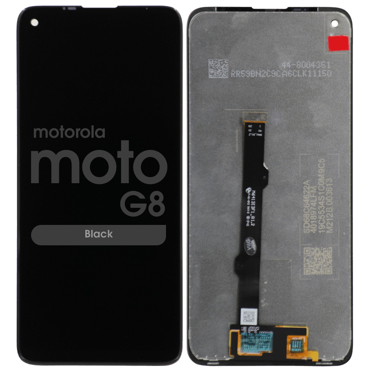 Pantalla LCD con táctil sin marco Reacondicionado para Moto G8, Black