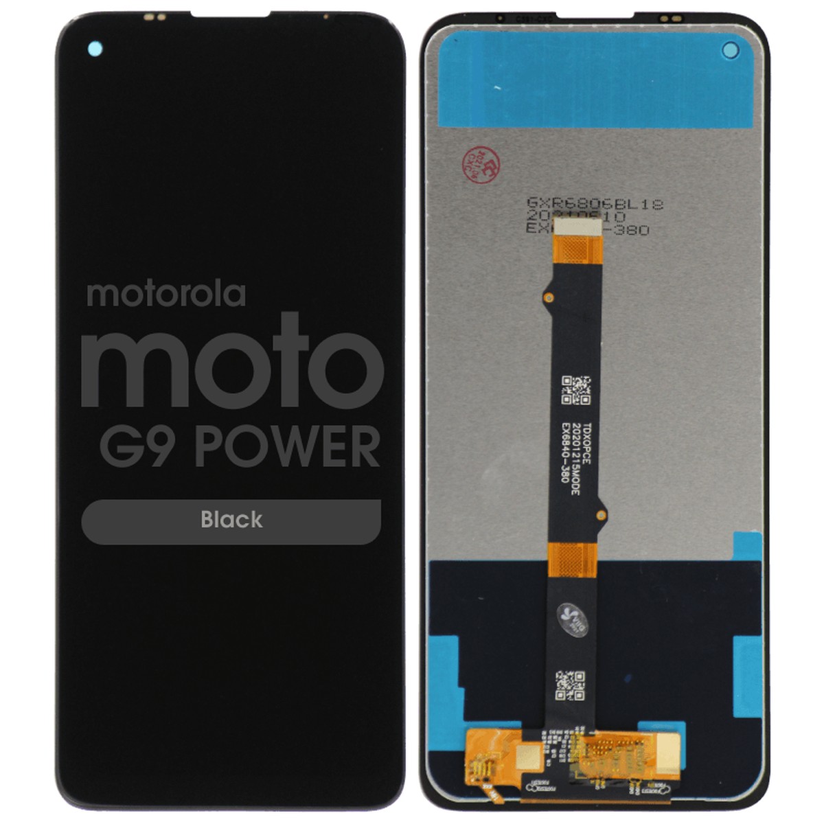 Pantalla LCD con táctil sin marco Reacondicionado para Moto G9 Power (XT2091), Black