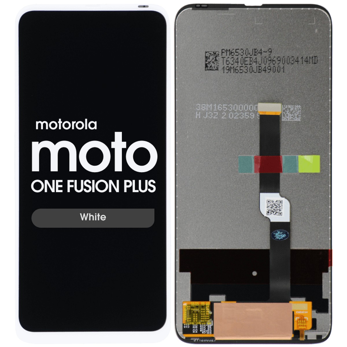 Pantalla LCD con táctil sin marco Reacondicionado para Moto One Fusion Plus, White