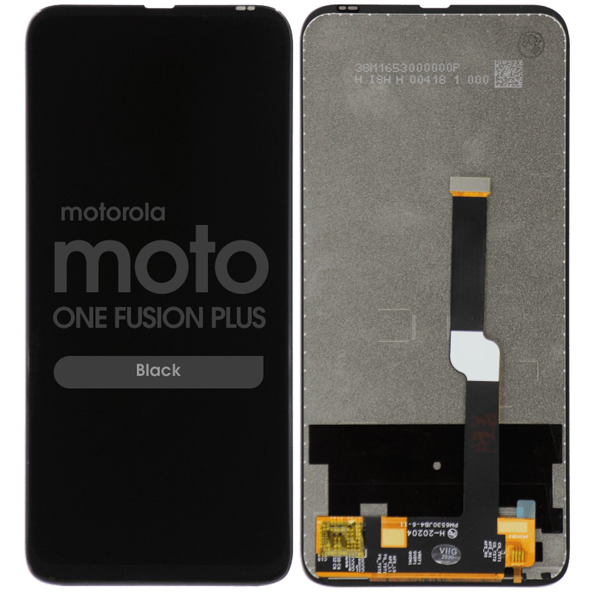 Pantalla LCD con táctil sin marco Reacondicionado para Moto One Fusion Plus, Black